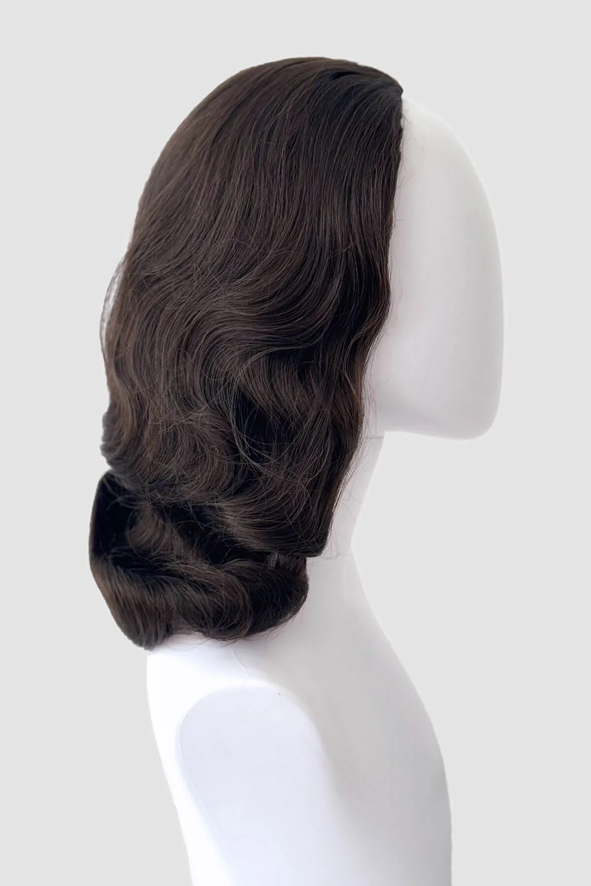 Virginia - Vintage Hollywood Glamour Waves Half Wig - Image 22