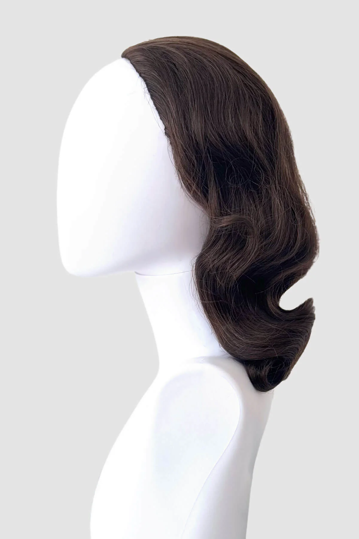 Virginia - Vintage Hollywood Glamour Waves Half Wig - Image 24