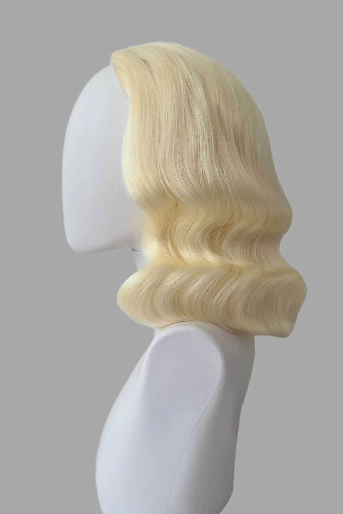Virginia - Vintage Hollywood Glamour Waves Half Wig - Image 38