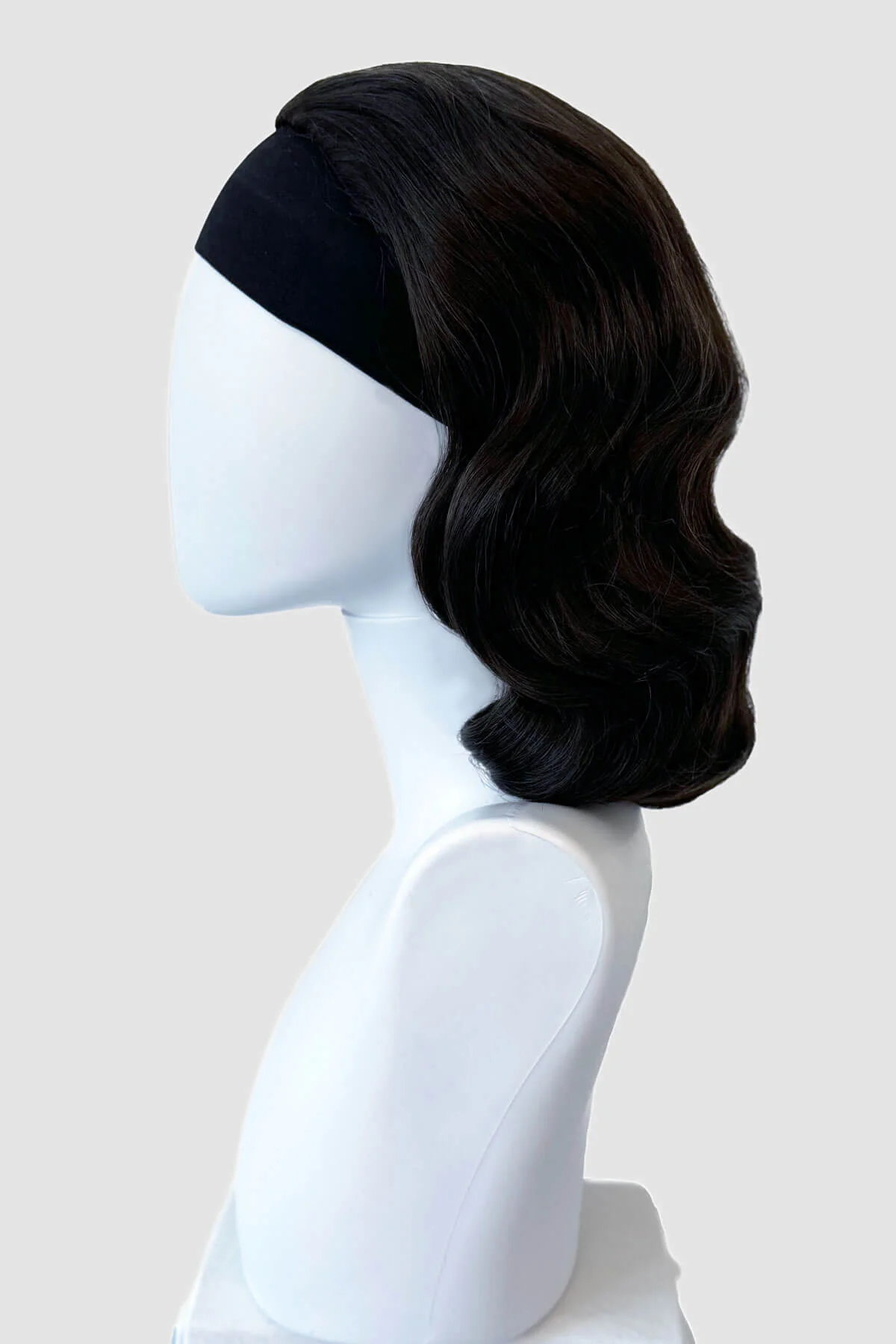 Virginia - Vintage Hollywood Glamour Waves Half Wig - Image 4
