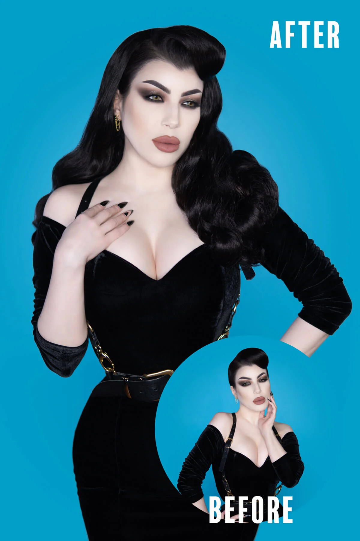 Morgana – Long Half Wig with Hollywood Waves - Image 26