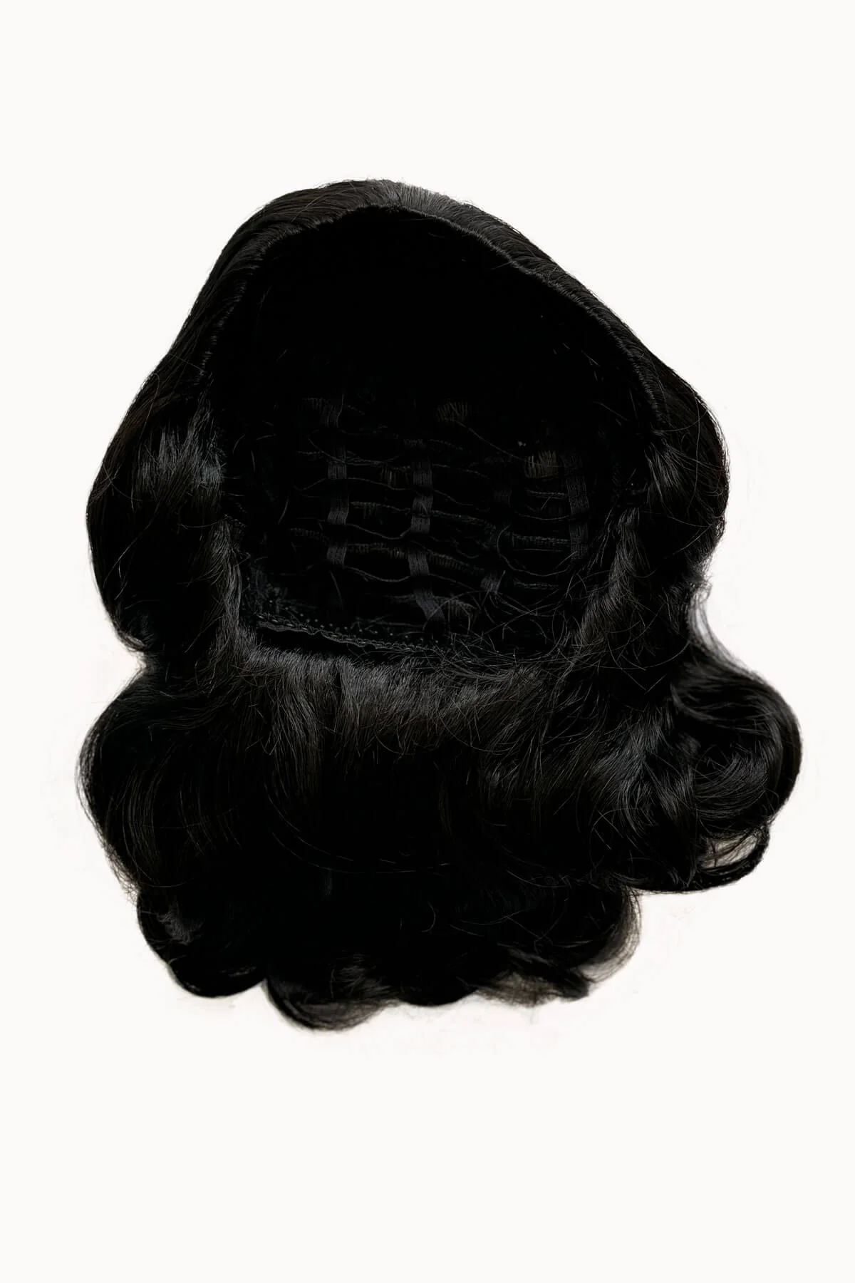 Onyx: 1950s Vintage Hollywood Waves Half Wig - Image 20