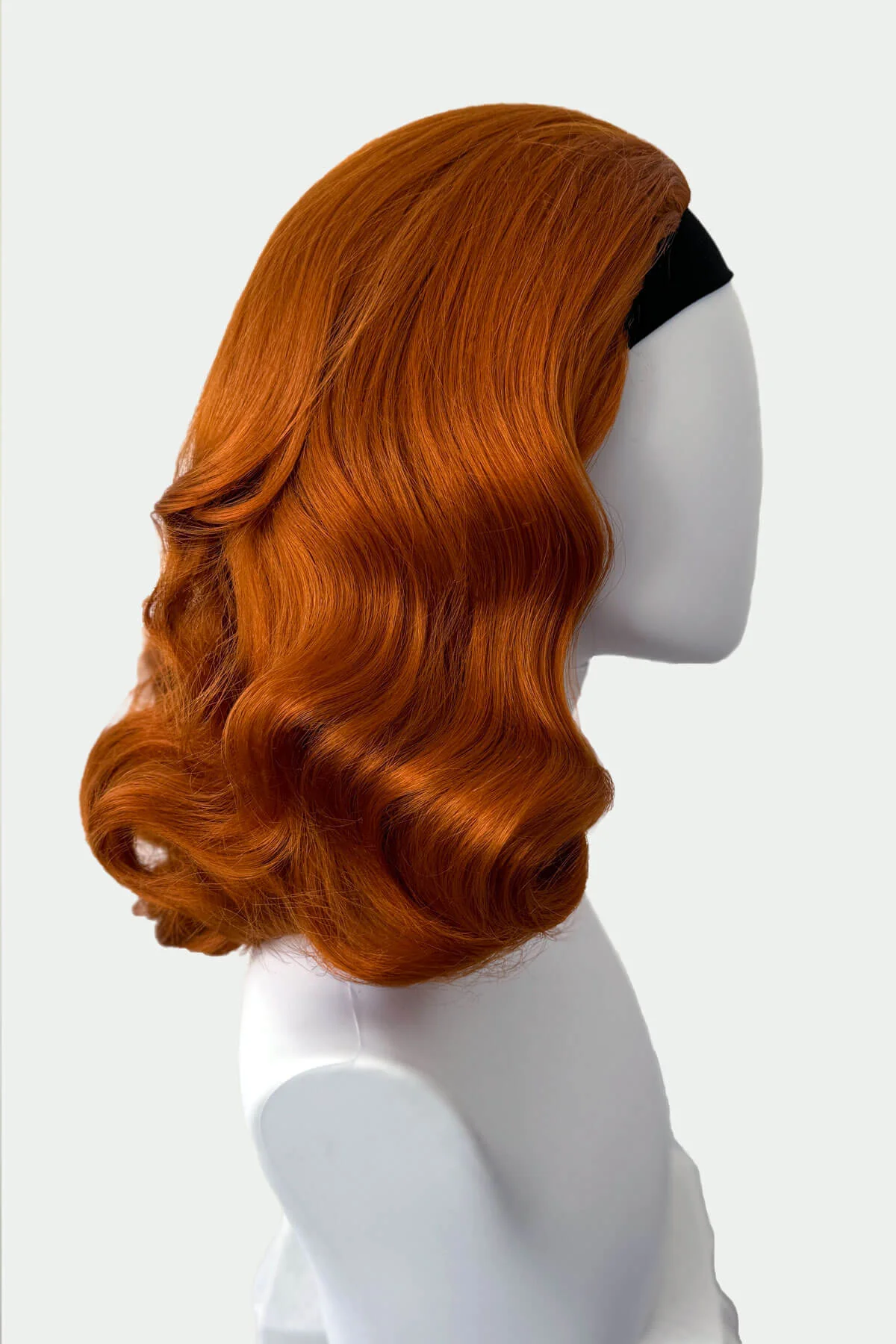 Onyx: 1950s Vintage Hollywood Waves Half Wig - Image 81