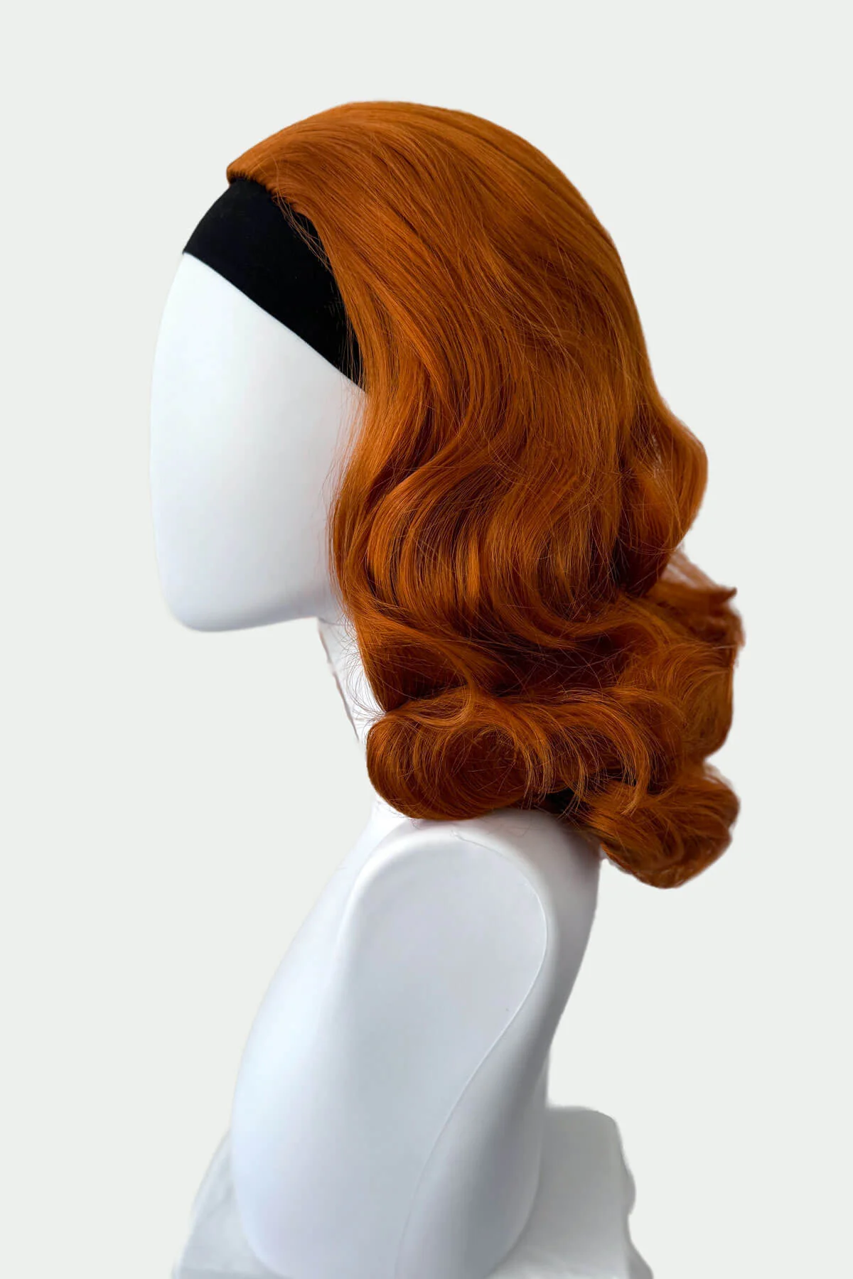 Onyx: 1950s Vintage Hollywood Waves Half Wig - Image 83