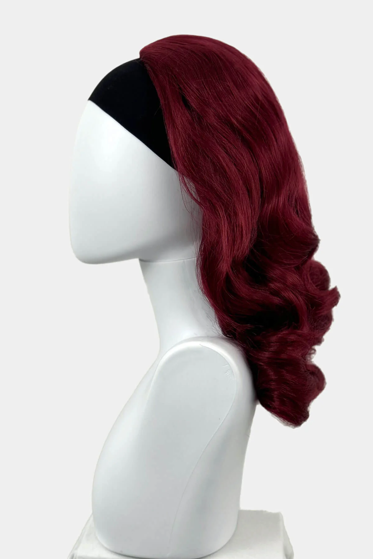 Onyx: 1950s Vintage Hollywood Waves Half Wig - Image 93