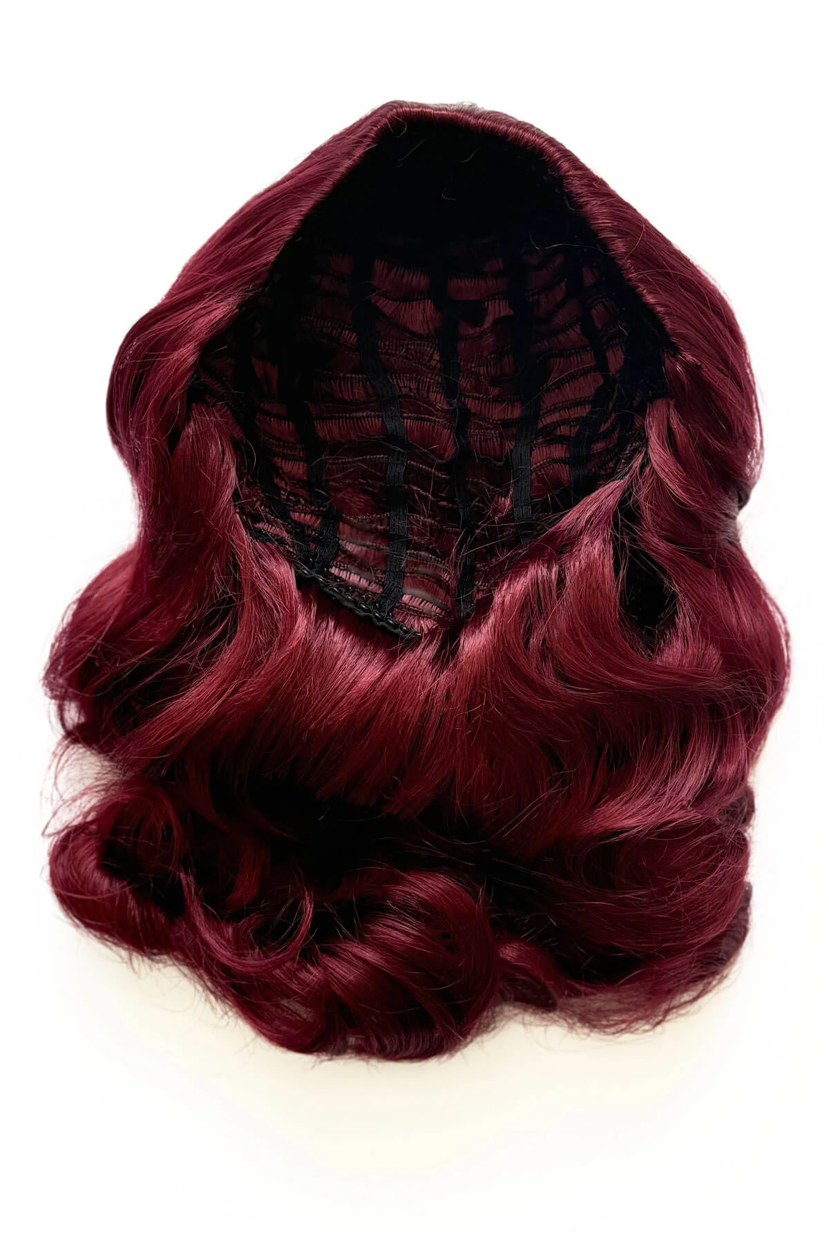 Onyx: 1950s Vintage Hollywood Waves Half Wig - Image 94