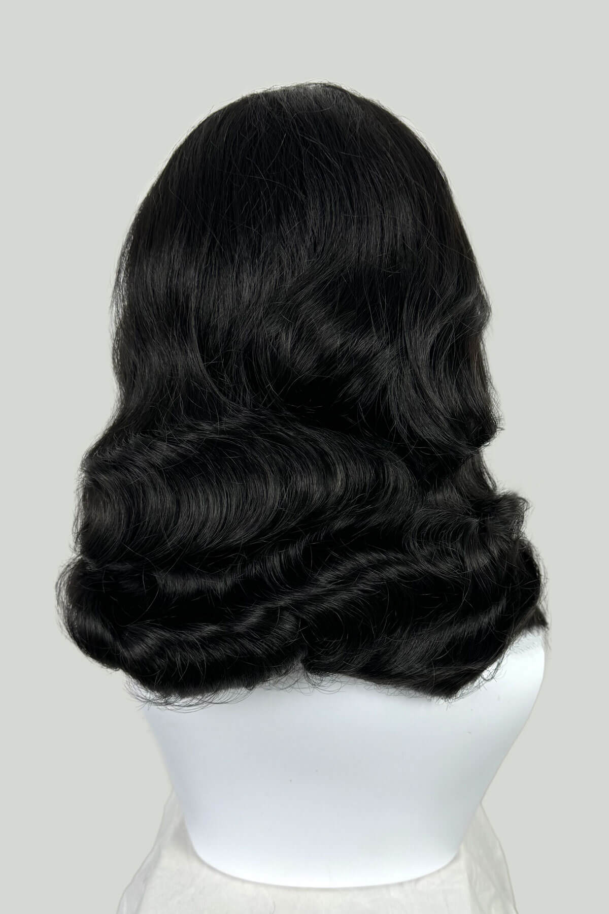 Half wig hairpiece, just below shoulder length, with deep finger waves: Deborah - Image 19