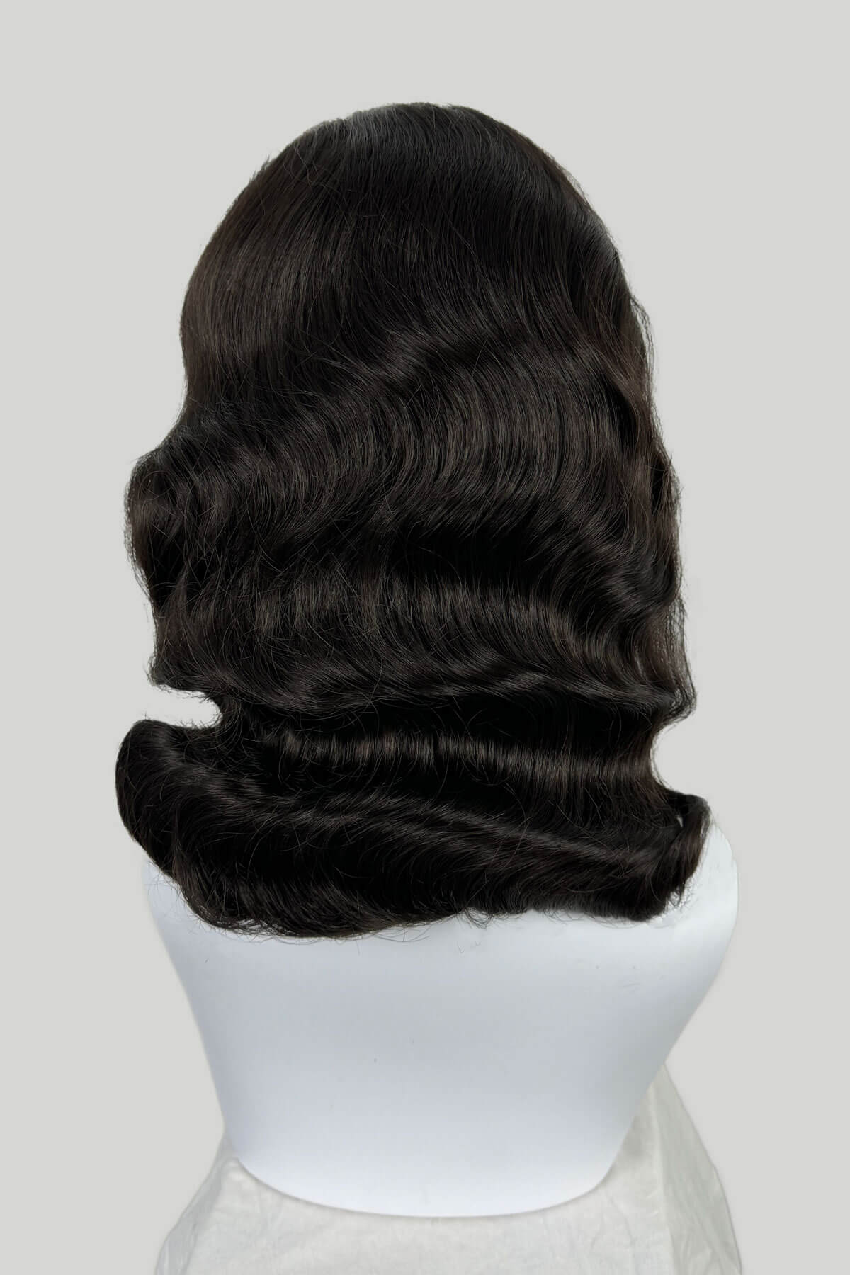 Half wig hairpiece, just below shoulder length, with deep finger waves: Deborah - Image 23