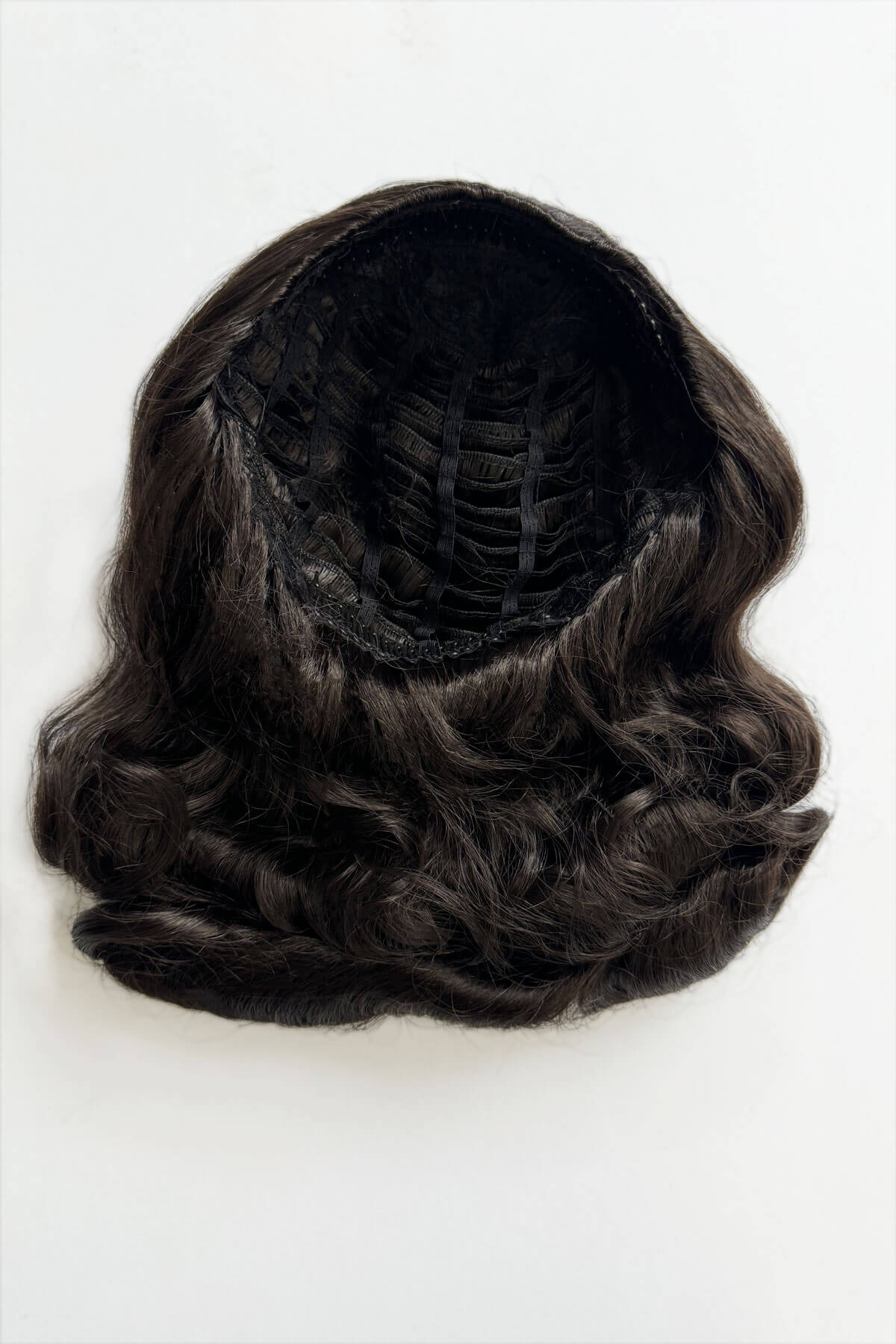 Half wig hairpiece, just below shoulder length, with deep finger waves: Deborah - Image 24