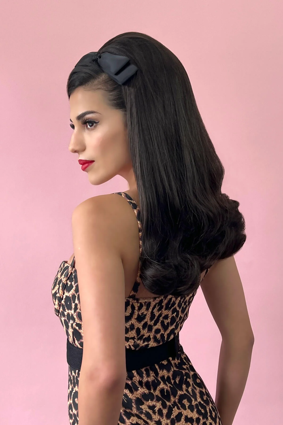 Priscilla - 1960s style Beehive Flip Half Wig - Image 41