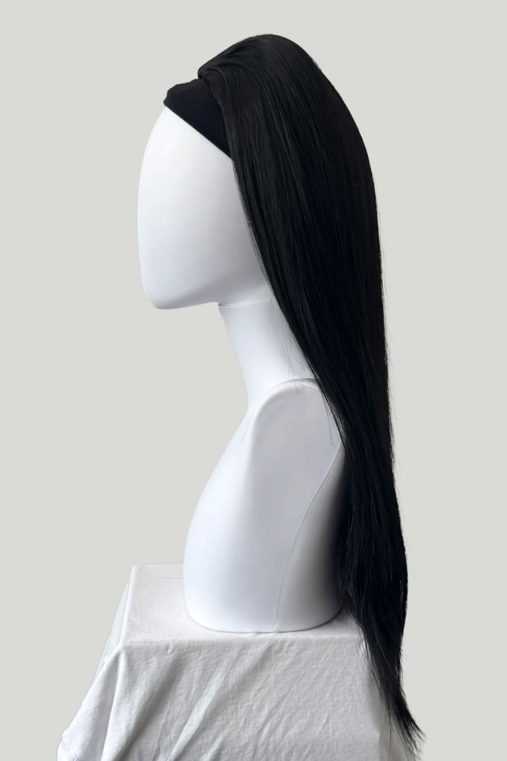 High crown long straight half wig: Andrea - Image 12