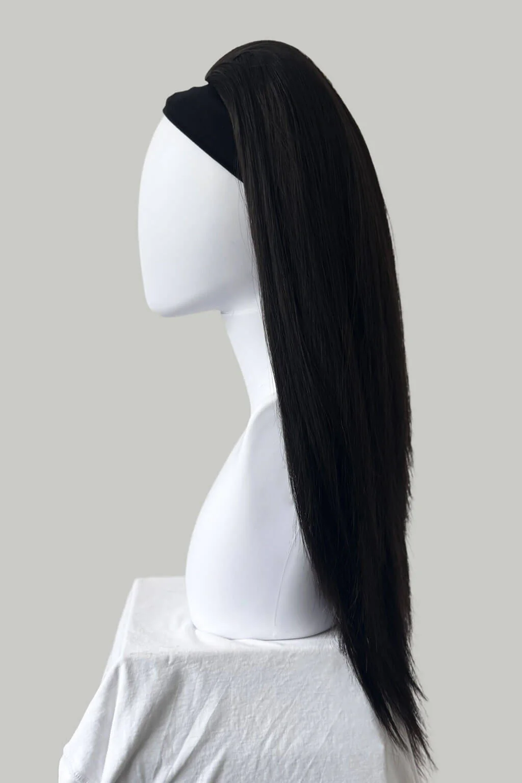 High crown long straight half wig: Andrea - Image 17