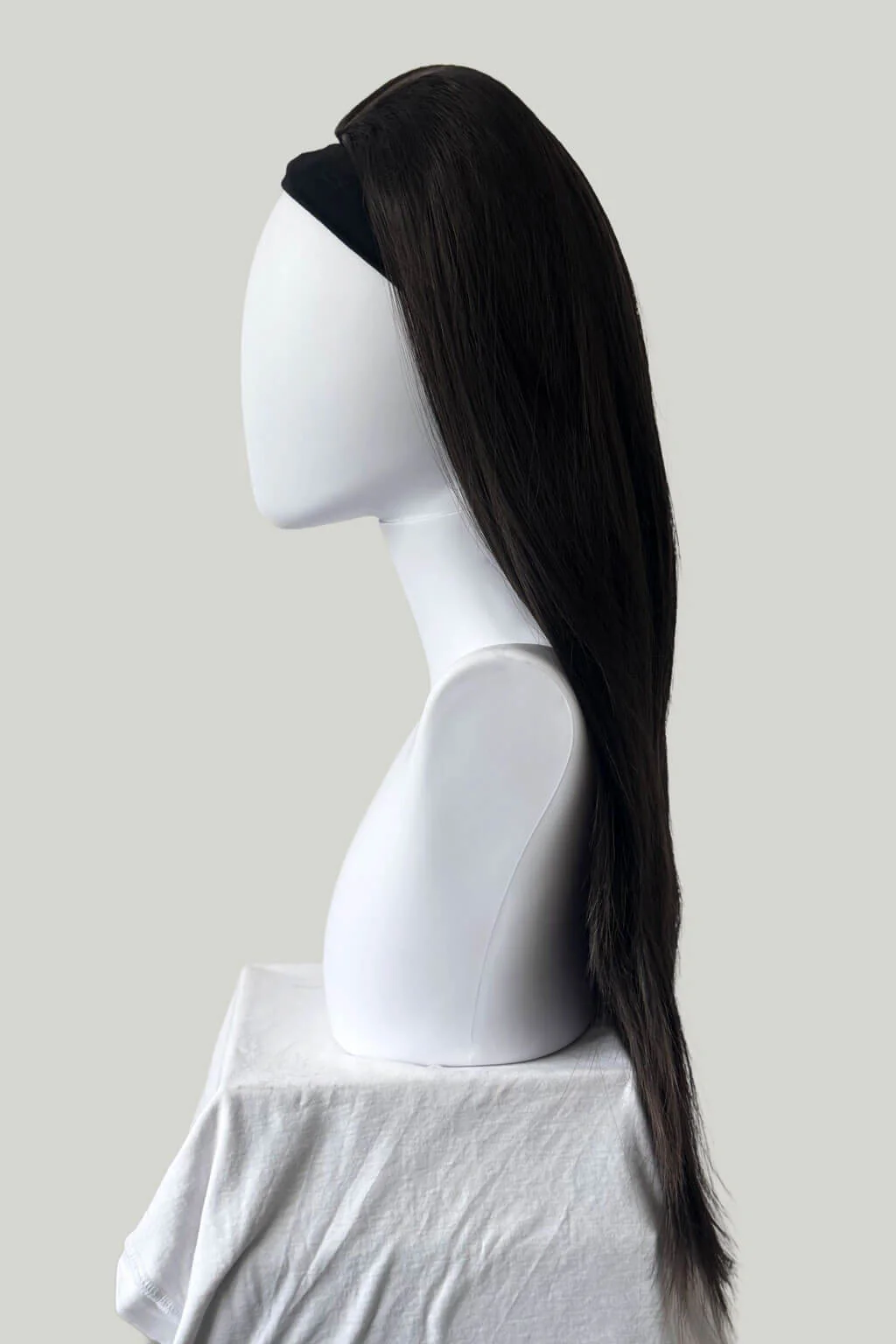 High crown long straight half wig: Andrea - Image 22