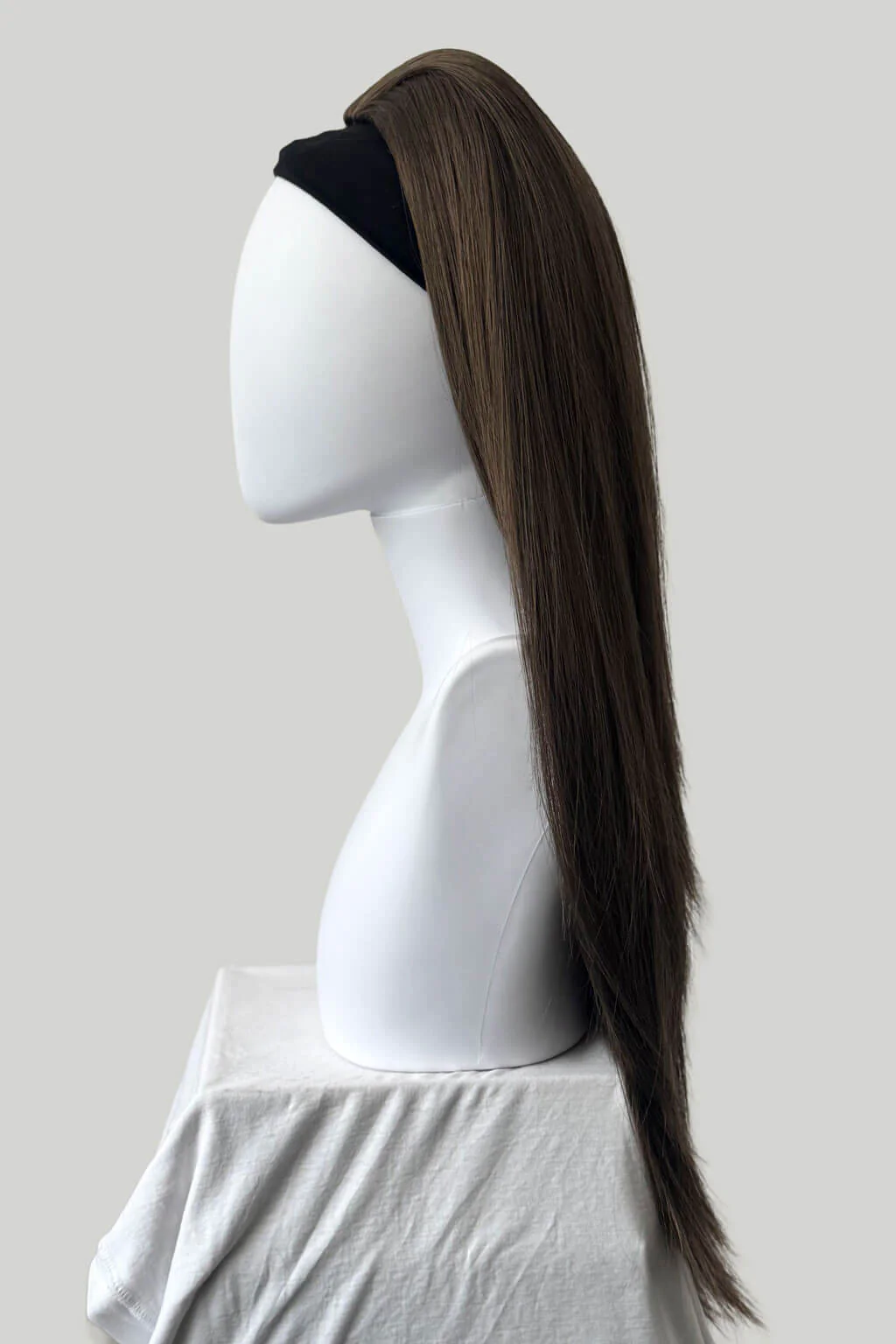 High crown long straight half wig: Andrea - Image 32