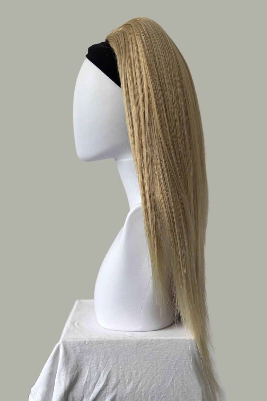 High crown long straight half wig: Andrea - Image 42