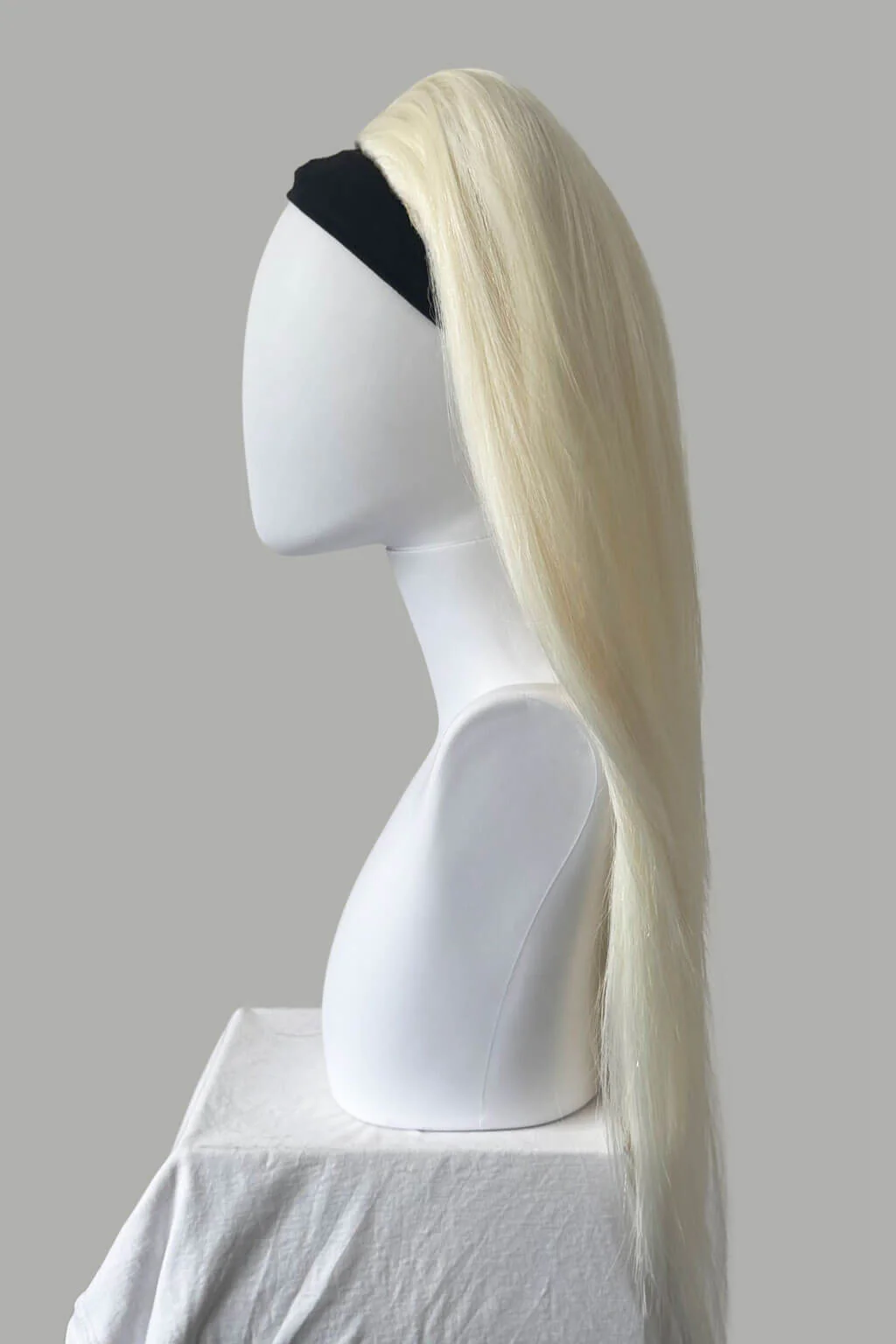 High crown long straight half wig: Andrea - Image 49