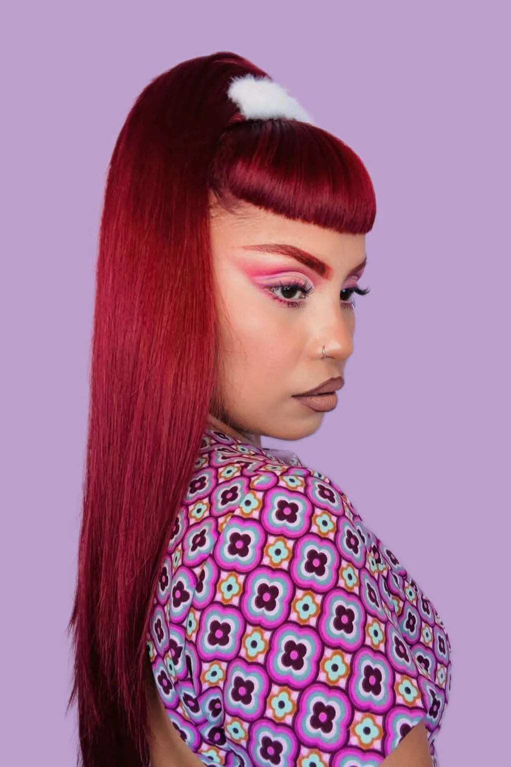 High crown long straight half wig: Andrea - Image 5