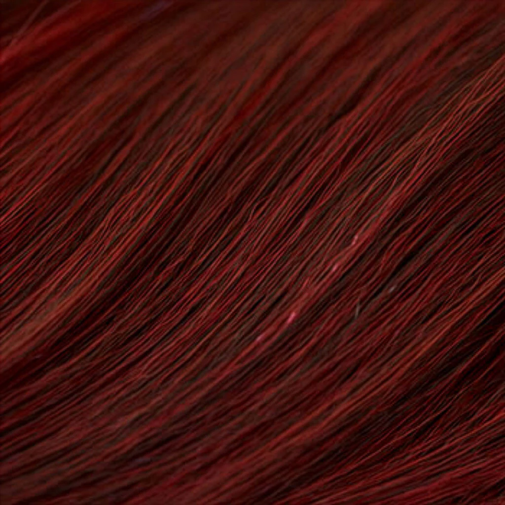 Long red wavy wig with black lowlights: Anji - Image 4