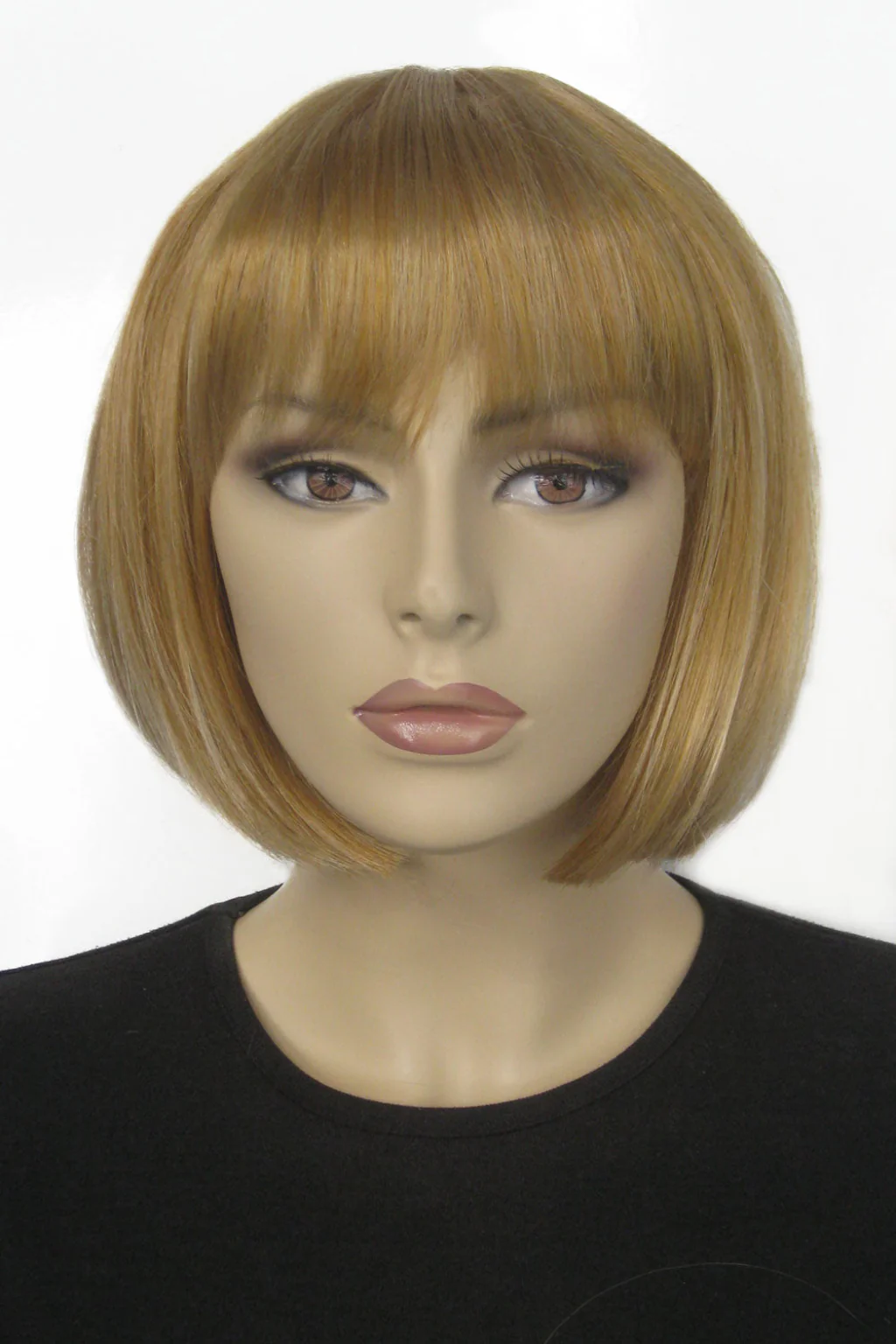 Blunt blonde bob wig with fringe: Gracie - Image 27