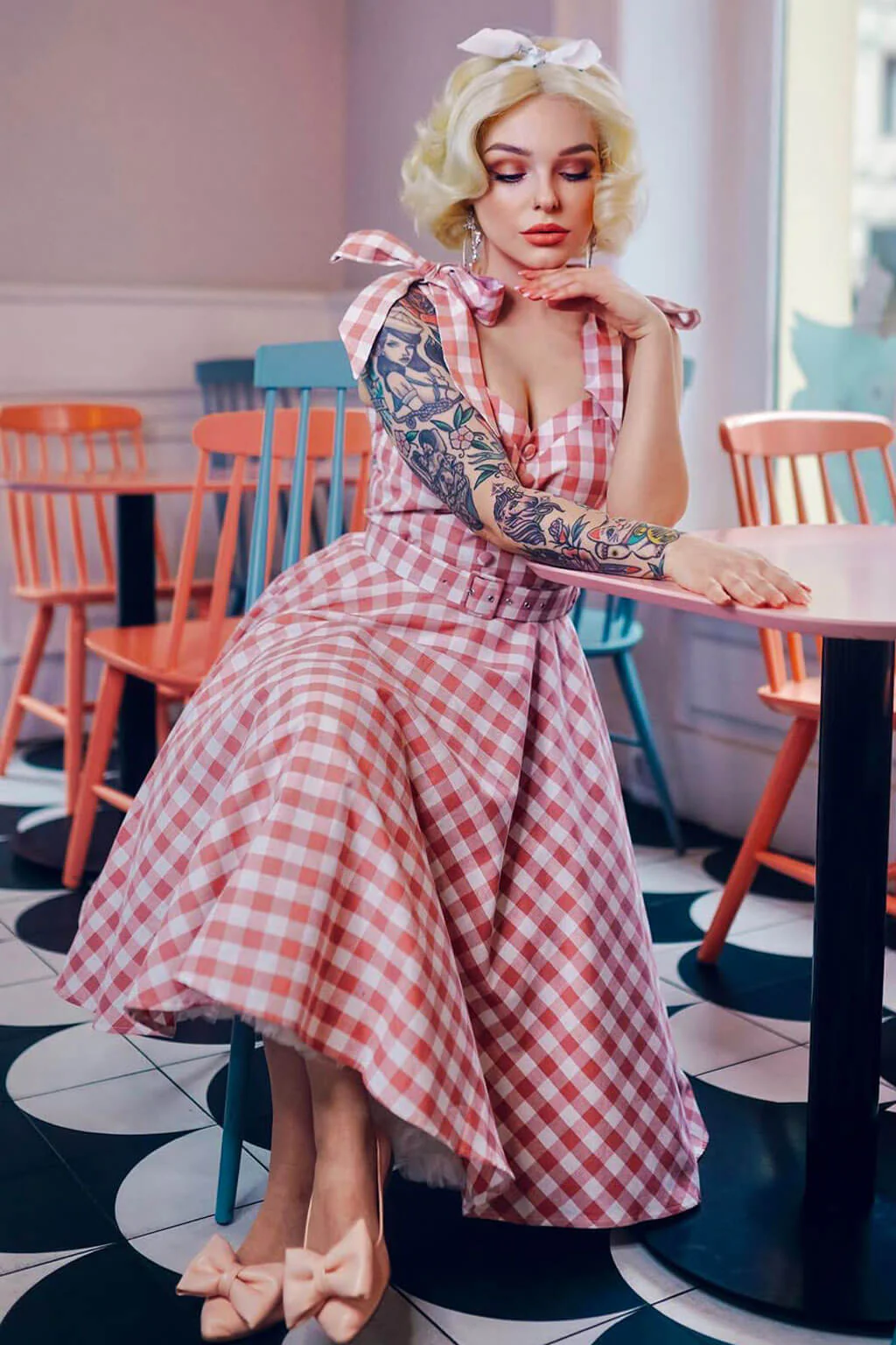 Blonde pinup wig, lace front, vintage style: Marilyn - Image 10
