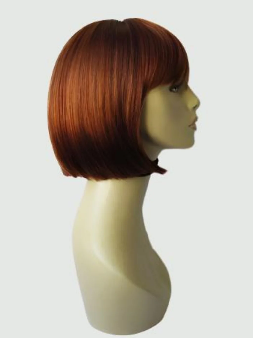 Copper red and auburn wig, bob style: Siren - Image 4