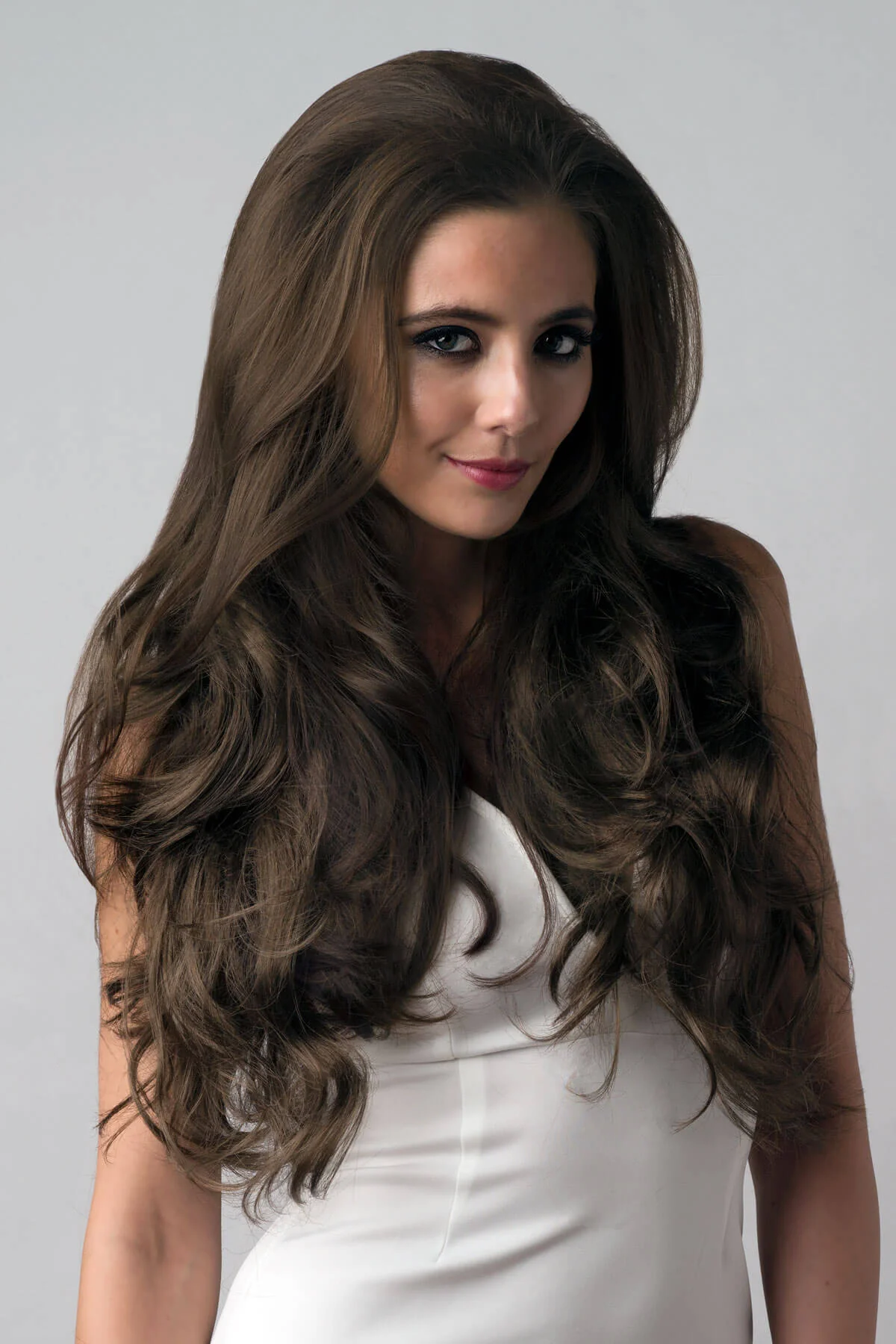 Taya - Super Full Volume Brown Half Wig - Image 19