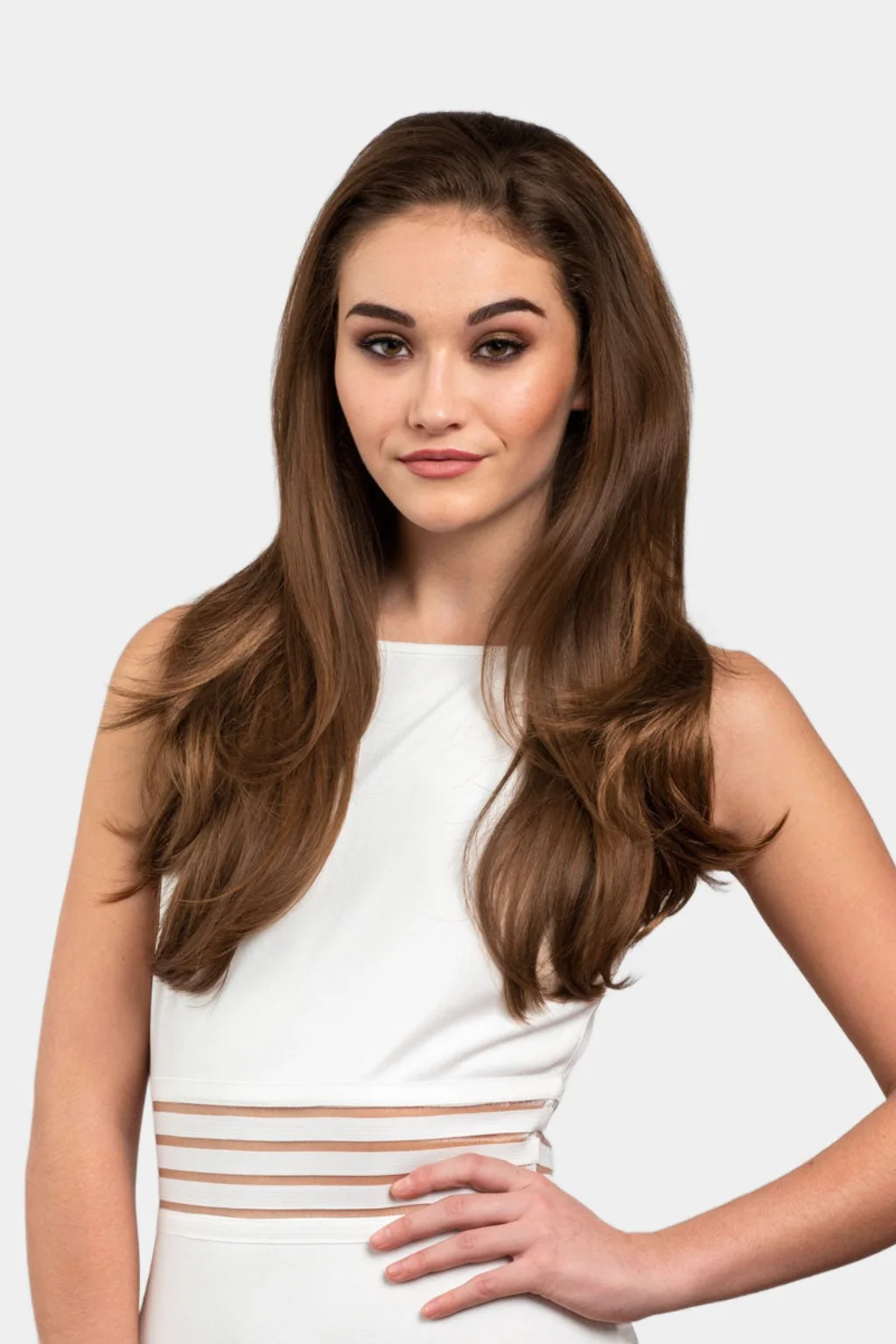 Briar - Soft, Gentle Layered Long Brown Half Wig - Image 18
