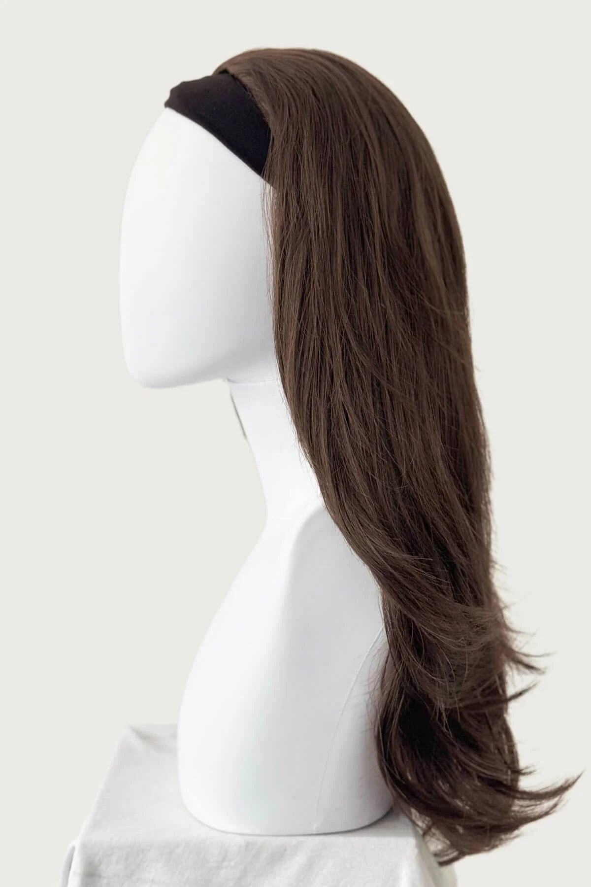 Briar - Soft, Gentle Layered Long Brown Half Wig - Image 4