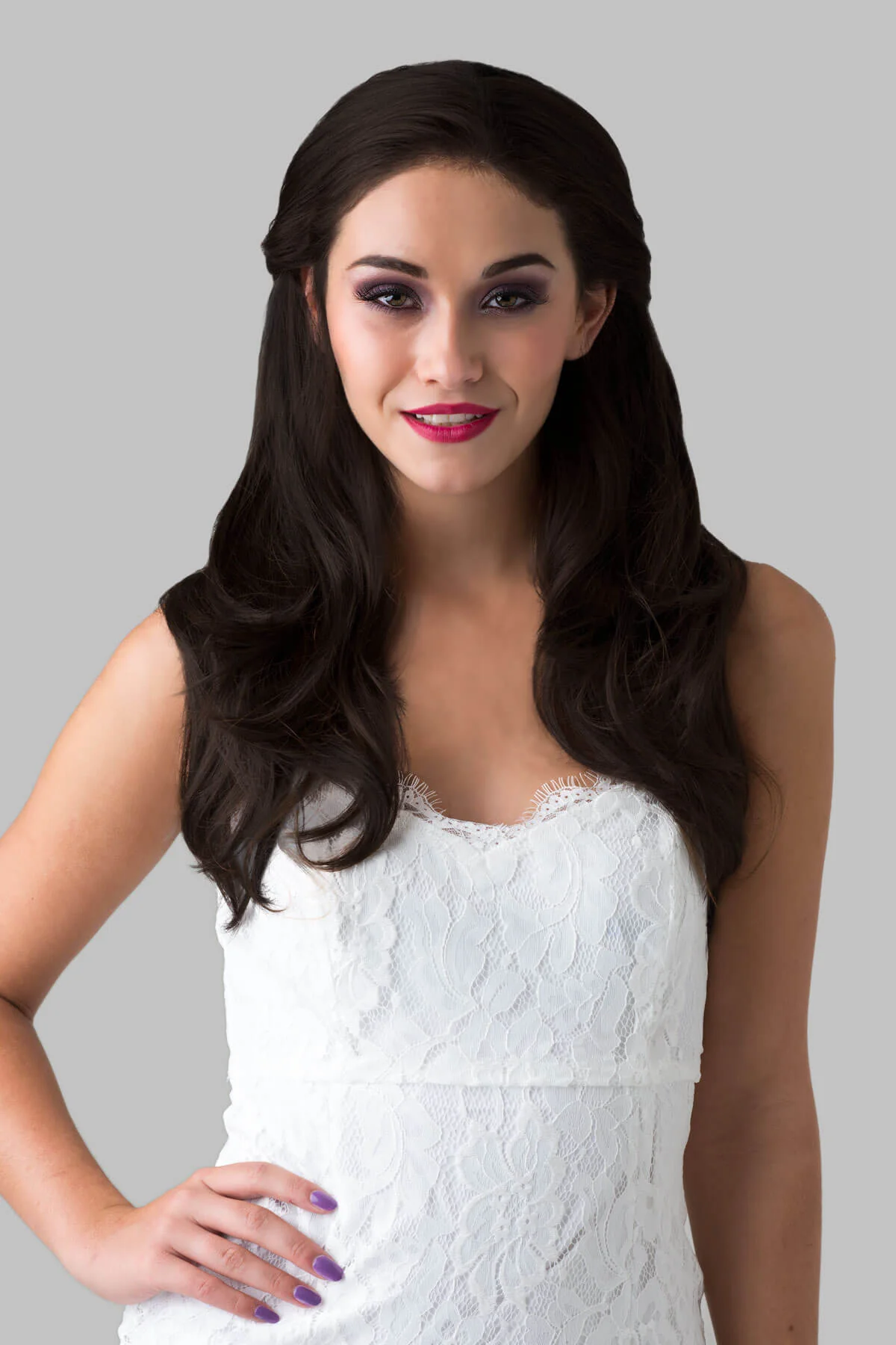 Briar - Soft, Gentle Layered Long Brown Half Wig - Image 9