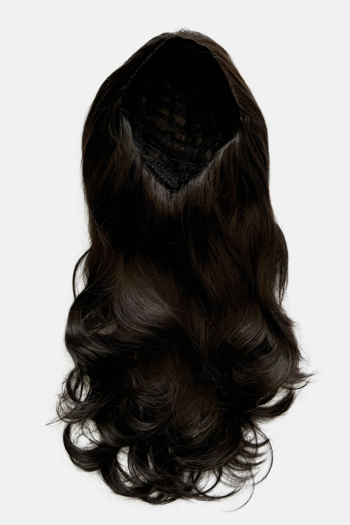 Simone - Bouncy Blowout Style Long Layered Brown Half Wig - Image 5