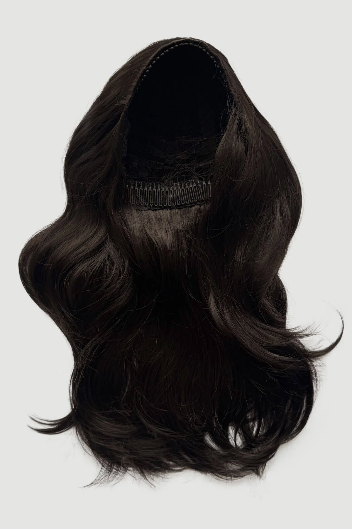 Brown half wig hairpiece, layered and straight: Summer - Image 10