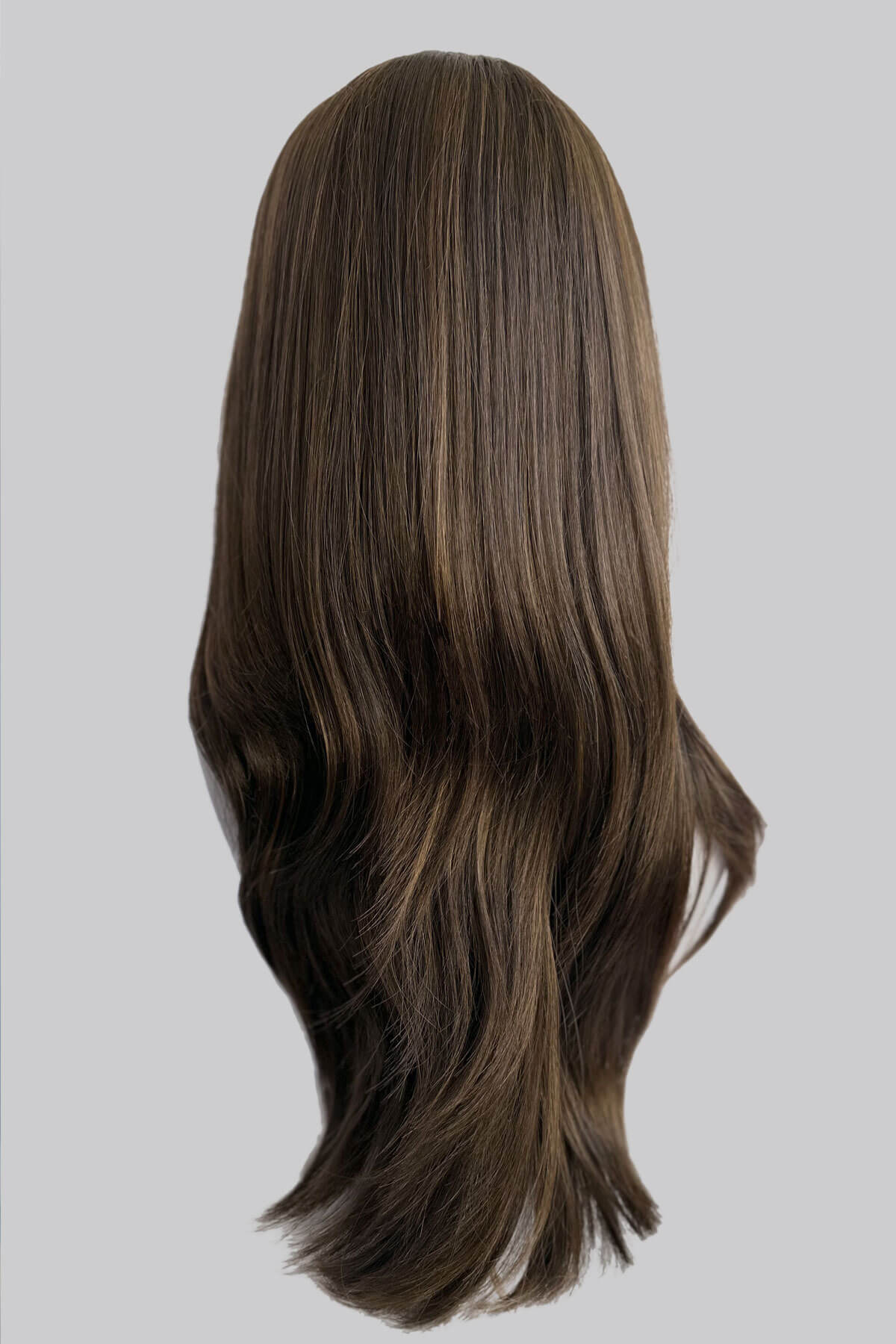 Brown half wig hairpiece, layered and straight: Summer - Image 14