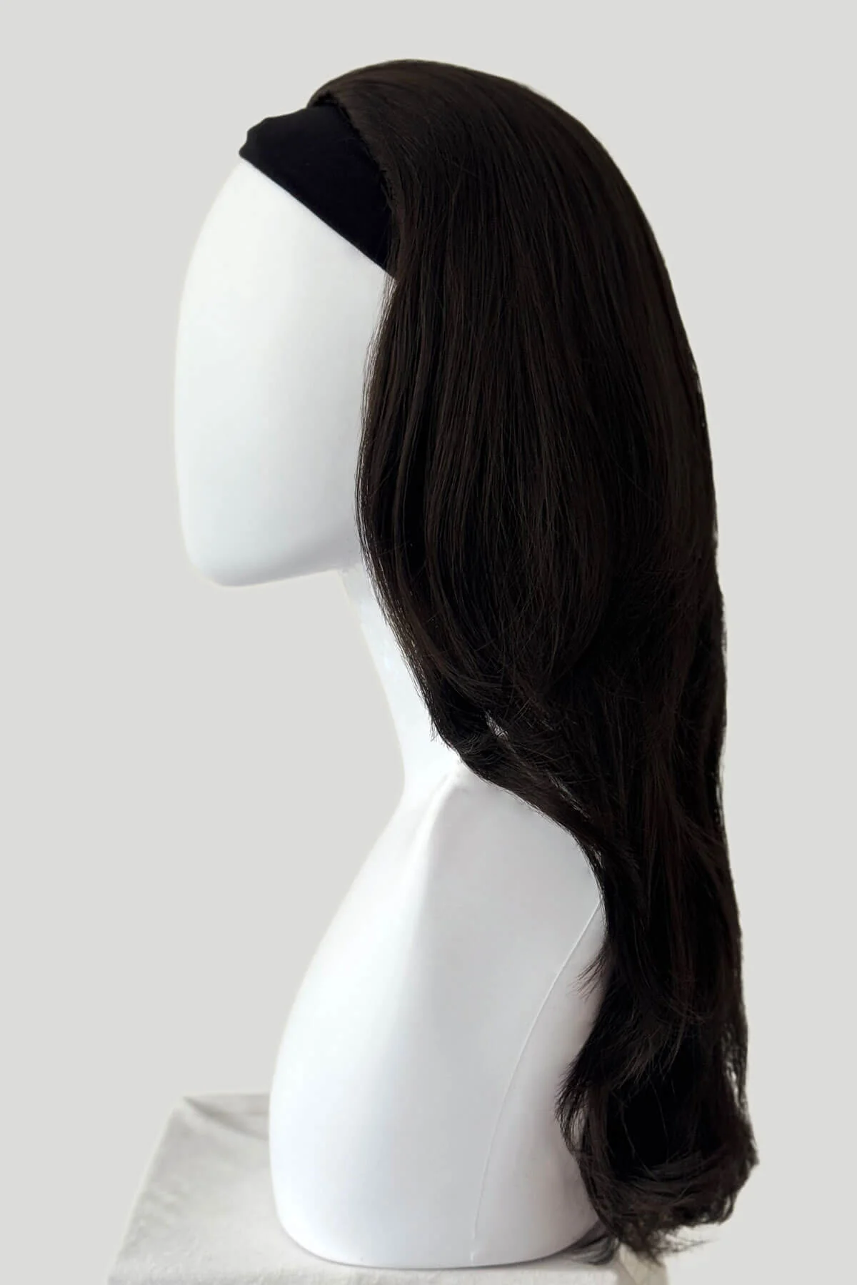 Brown half wig hairpiece, layered and straight: Summer - Image 8