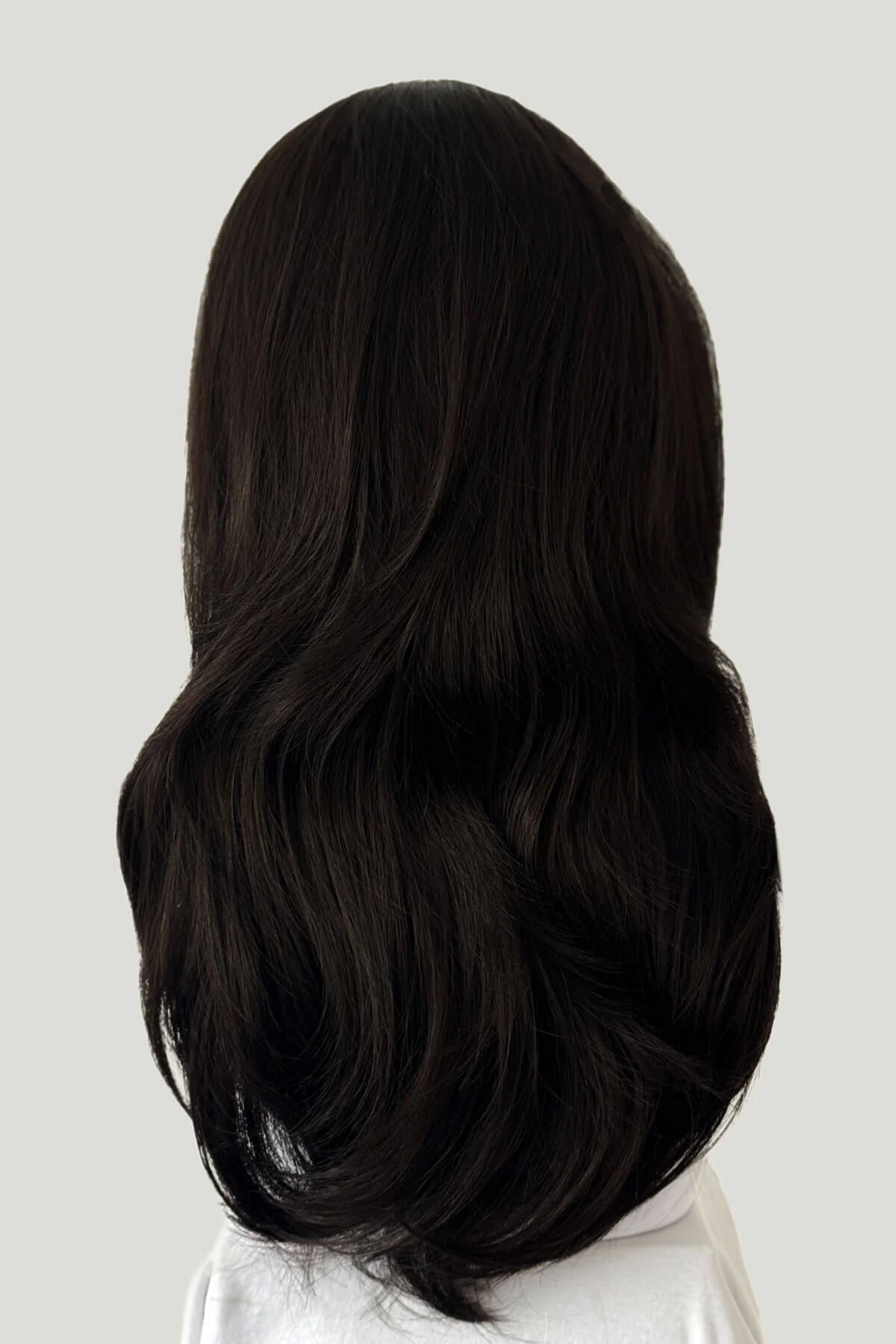 Brown half wig hairpiece, layered and straight: Summer - Image 9