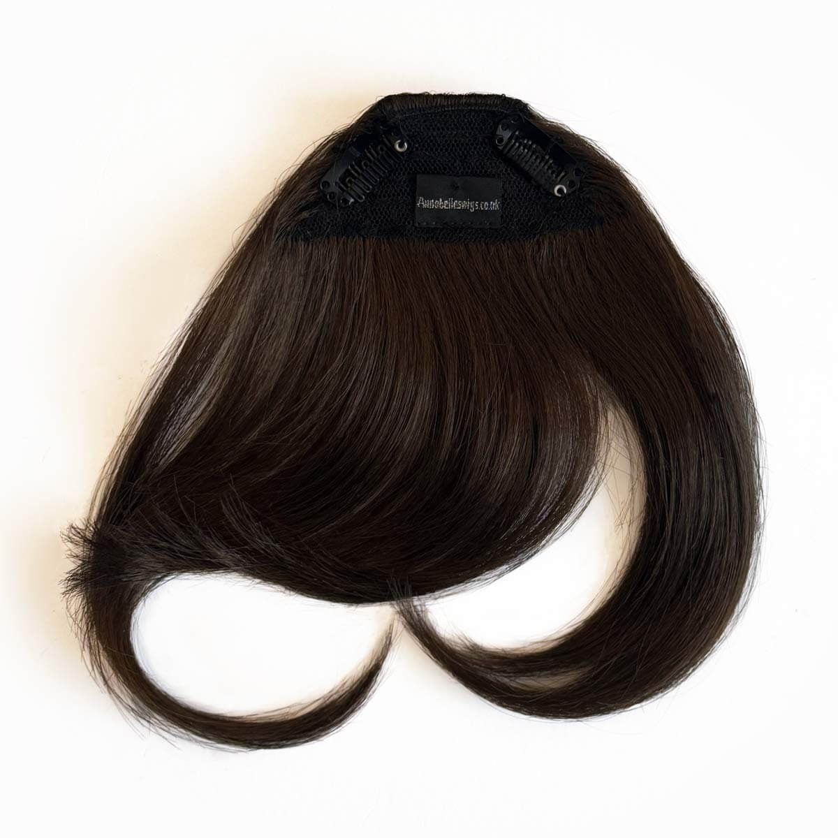 Clip in fringe hairpiece/clip-in curtain bangs, with long, face framing wisps: Sabrina - Image 16