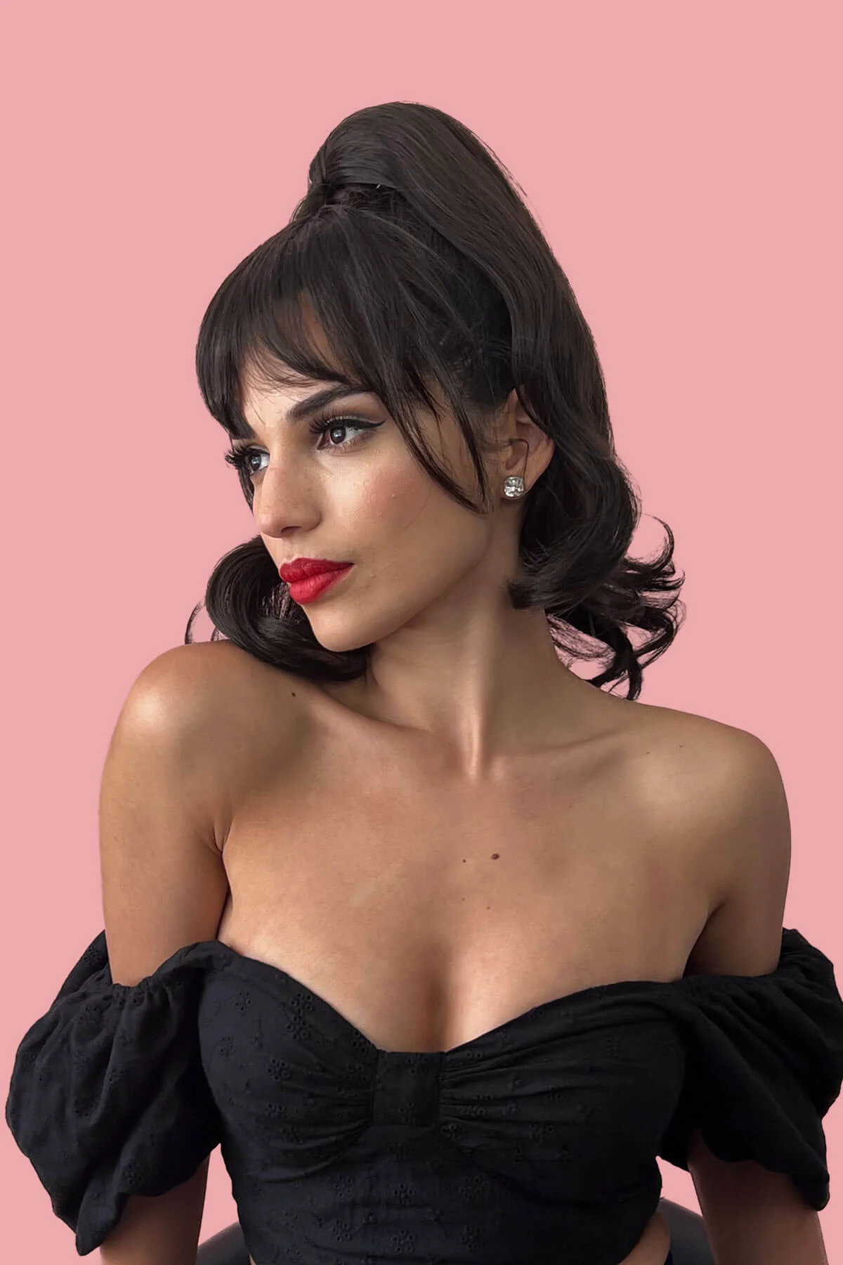 Clip in fringe hairpiece/clip-in bangs, gently feathered with face framing whisps: Delia - Image 18