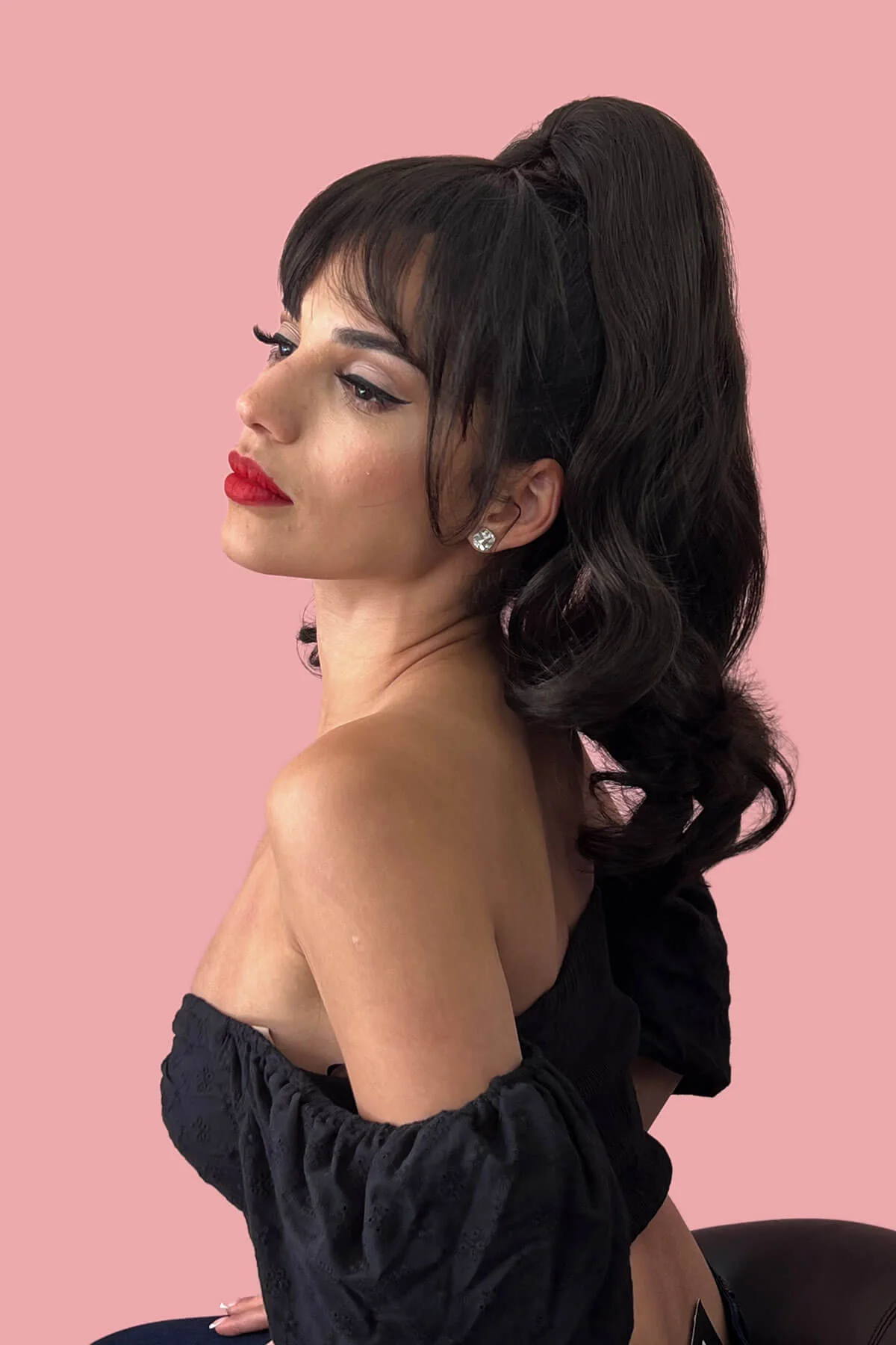 Clip in fringe hairpiece/clip-in bangs, gently feathered with face framing whisps: Delia - Image 38