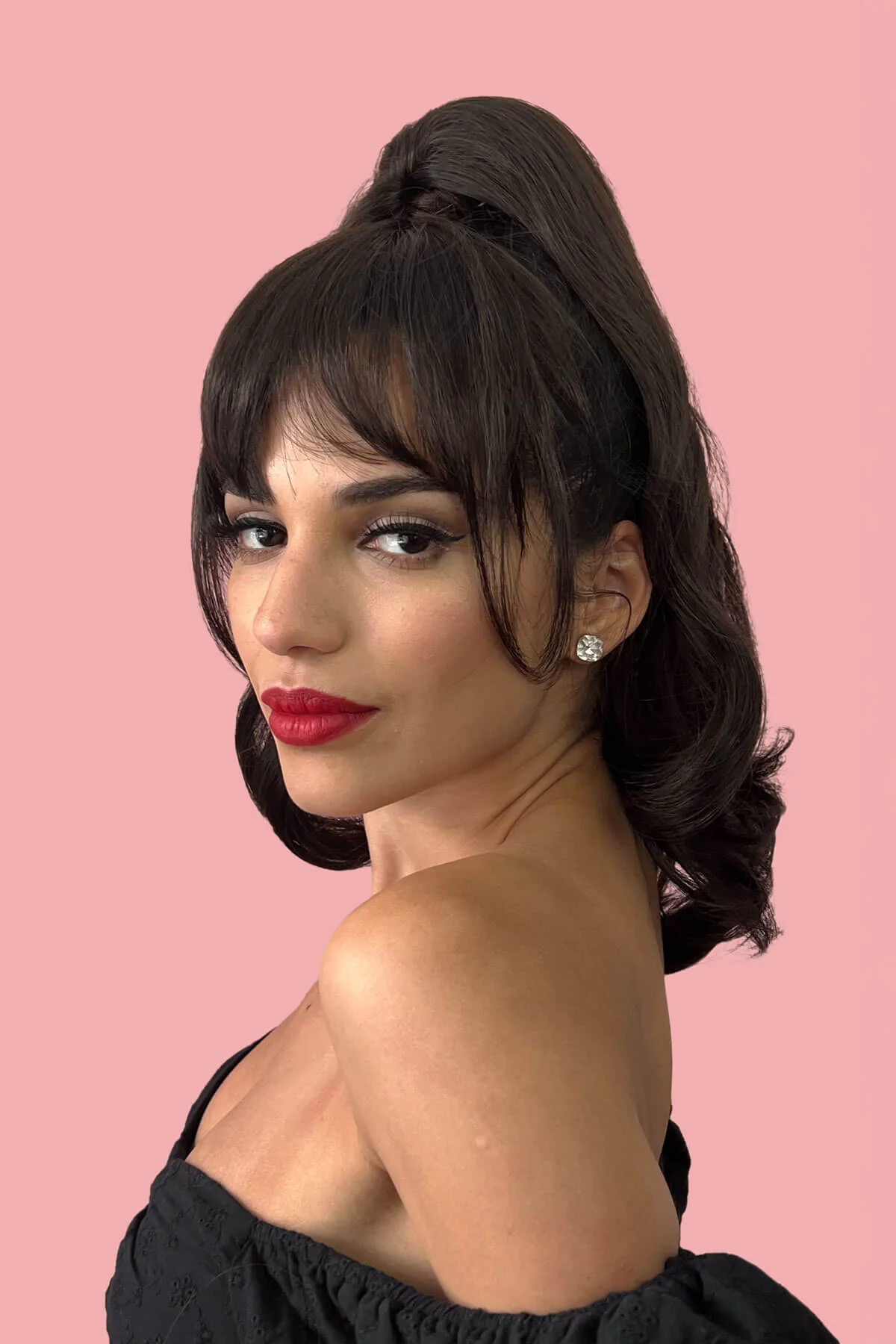 Clip in fringe hairpiece/clip-in bangs, gently feathered with face framing whisps: Delia - Image 9