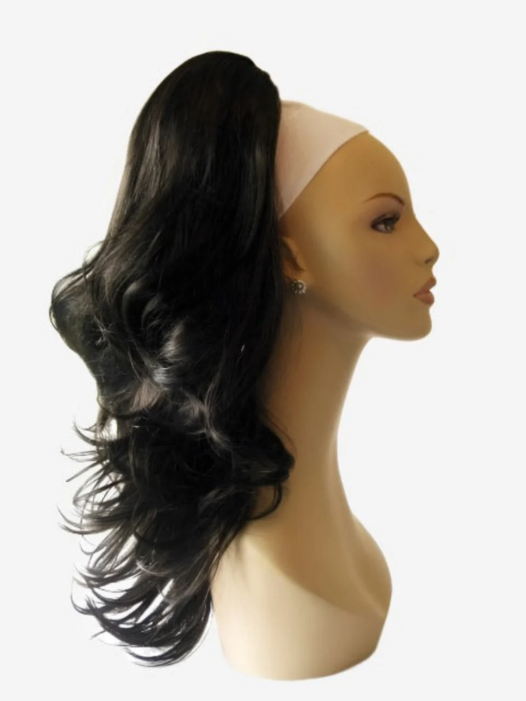 Clip-in ponytail hairpiece extension, dark brown: Elise - Image 2