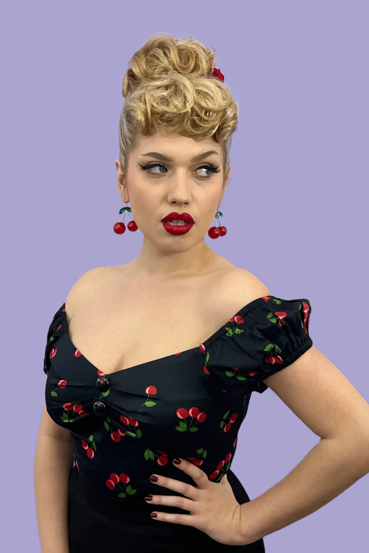 Curly bun hairpiece, rockabilly style: Toni - Image 11