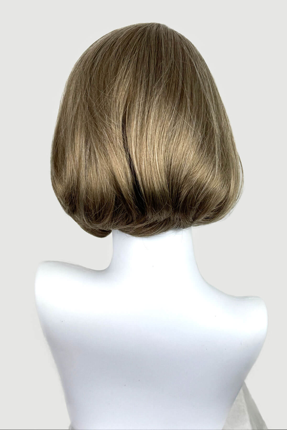 Dark golden wig, lace front, rockabilly style in rolled under pageboy style: Bobbie - Image 3