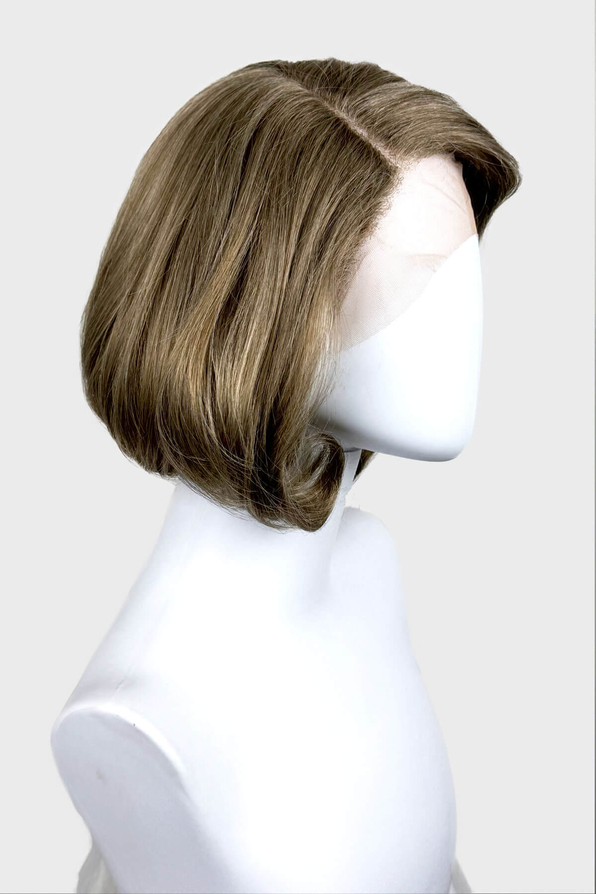 Dark golden wig, lace front, rockabilly style in rolled under pageboy style: Bobbie - Image 4