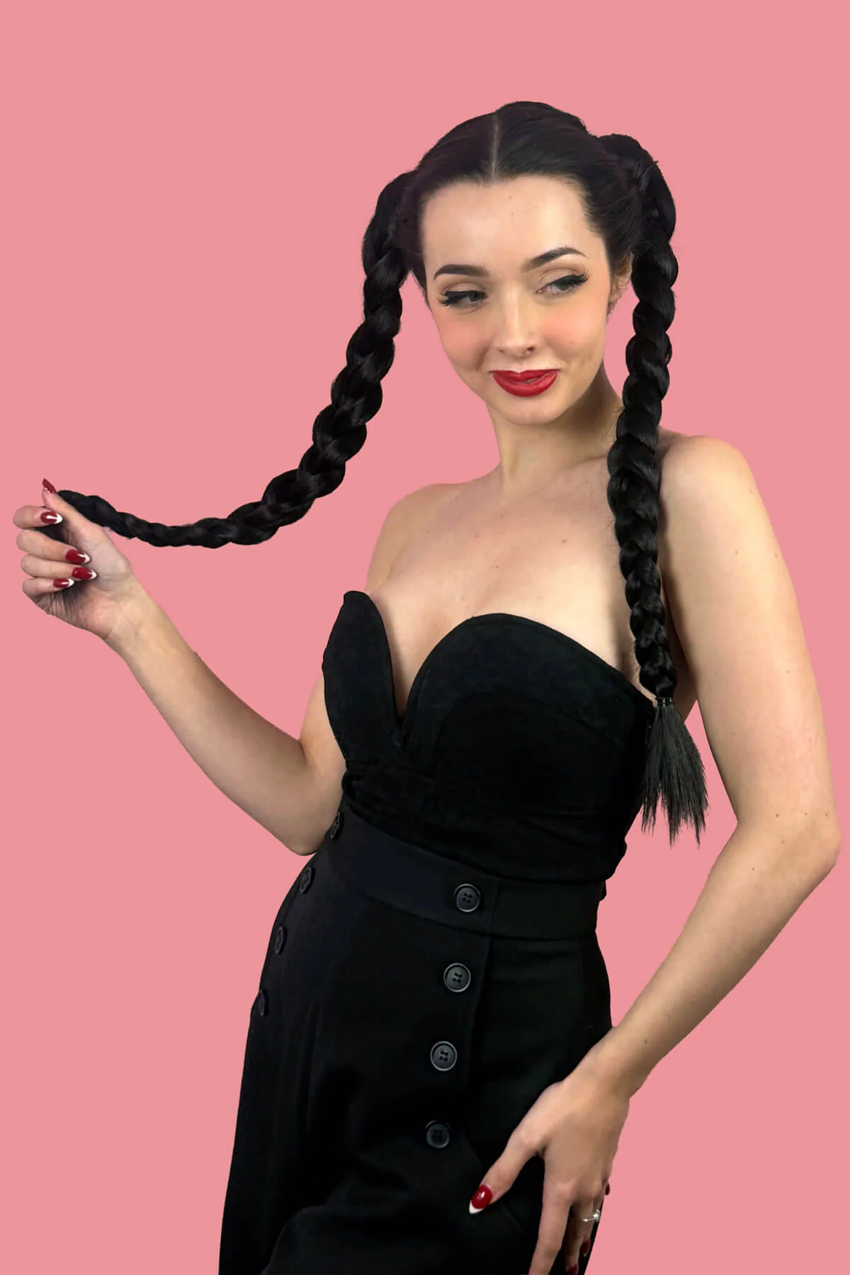 Long double plaited ponytail hairpieces x 2: Martha - Image 14