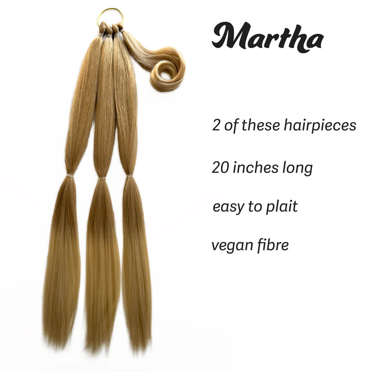 Long double plaited ponytail hairpieces x 2: Martha - Image 20