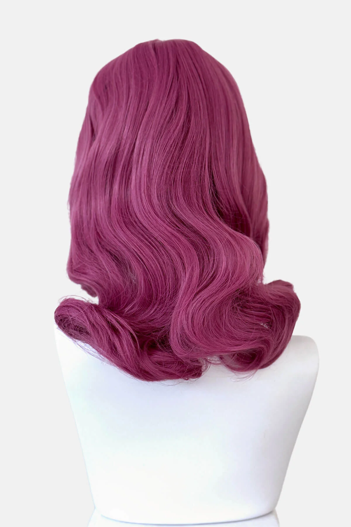 Pink pinup style wig, with finger waves and a short fringe: Stevie - Image 14