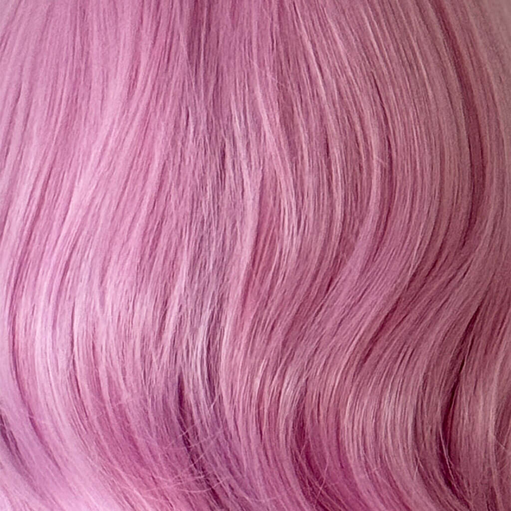 Pink pinup style wig, with finger waves and a short fringe: Stevie - Image 21
