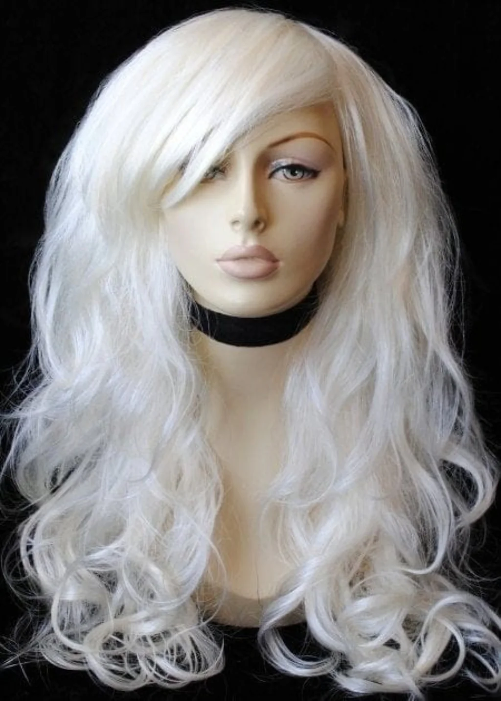 Blonde wig with big loose curls and sweeping fringe, extra long: Carly - Image 11