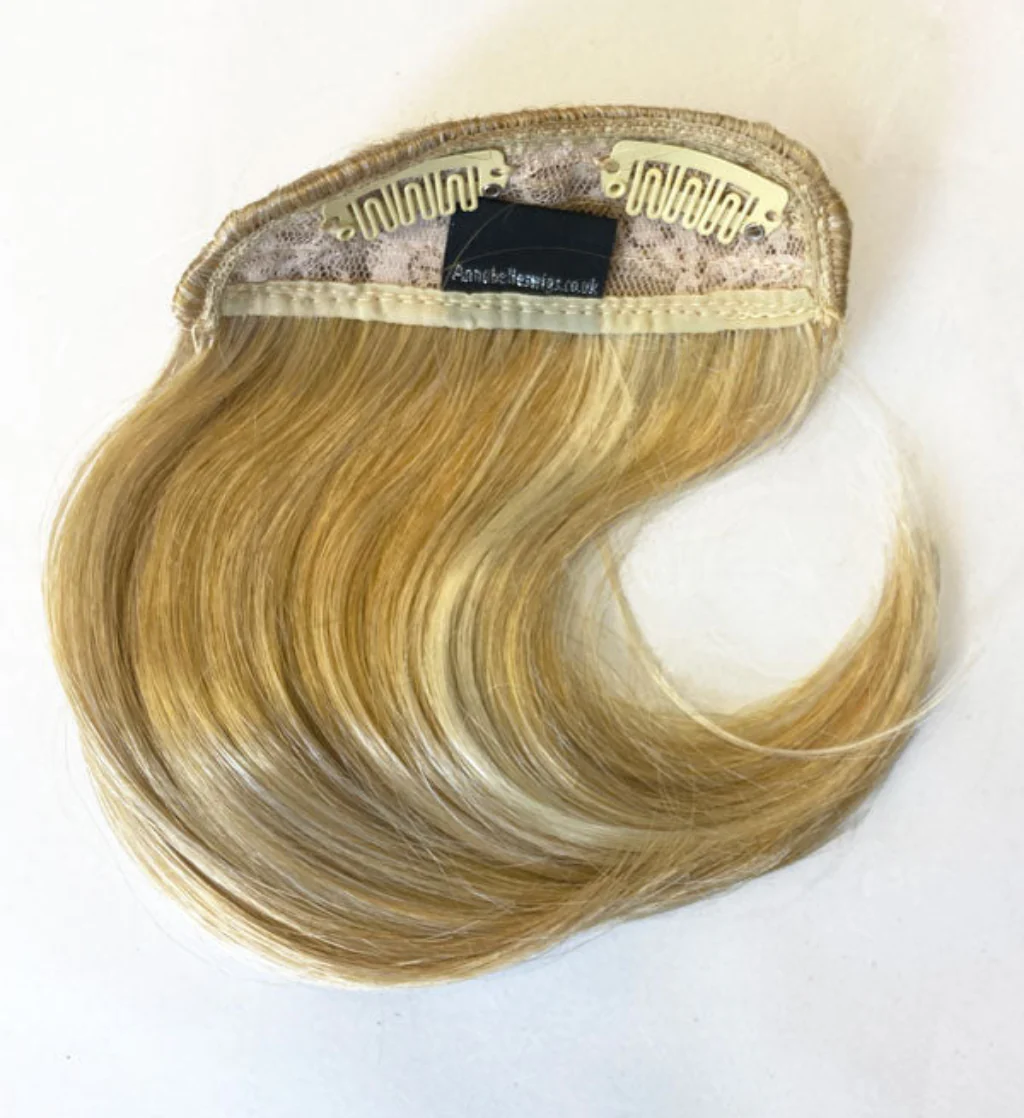 Clip-in fringe hairpiece, curved, side-sweeping/clip-in bangs: Eliana - Image 5