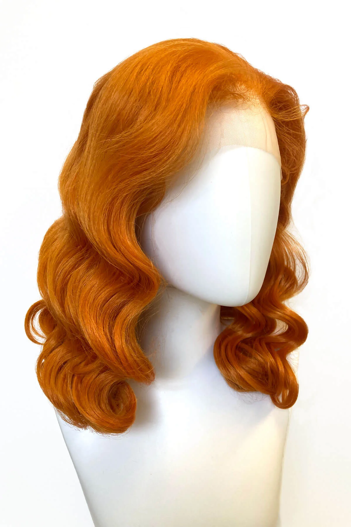 Ginger pinup lace front wig with vintage style finger waves: Lula - Image 4
