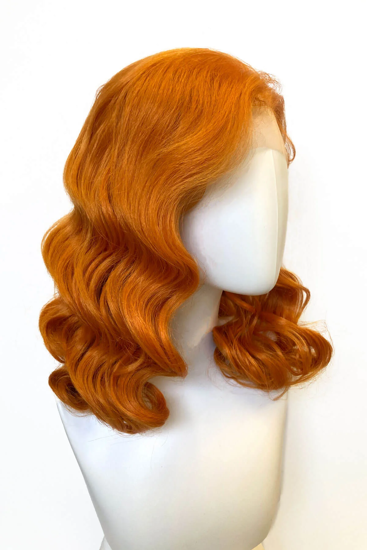 Ginger pinup lace front wig with vintage style finger waves: Lula - Image 5